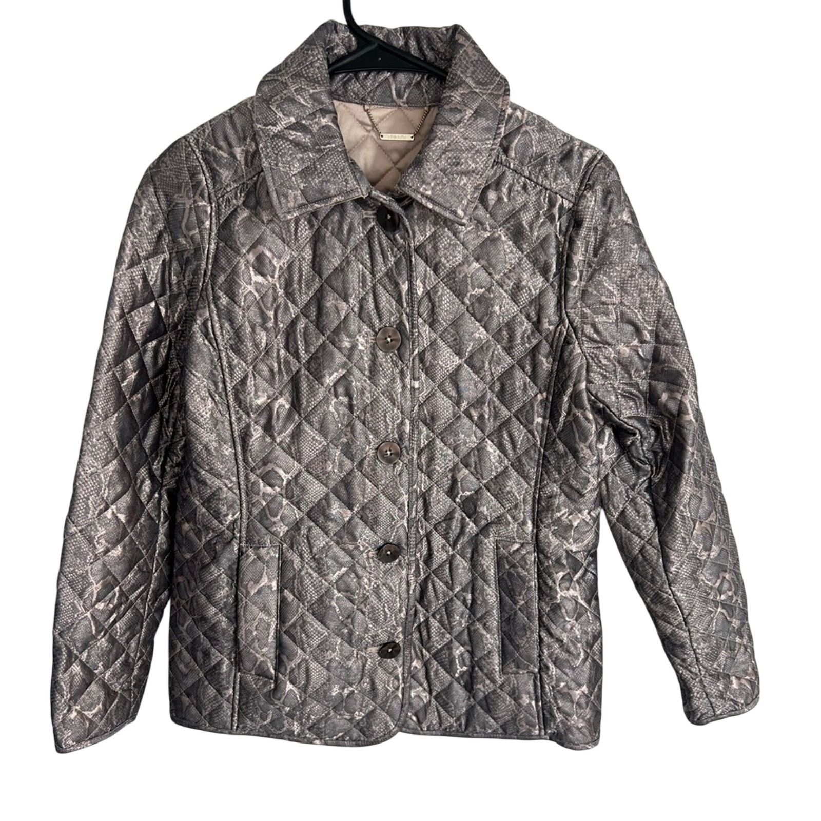 Chicos CHICO'S Women's Jacket Coat Size 0/2 Quilted Metallic Python Size XS / US 0-2 / IT 36-38 - 1 Thumbnail