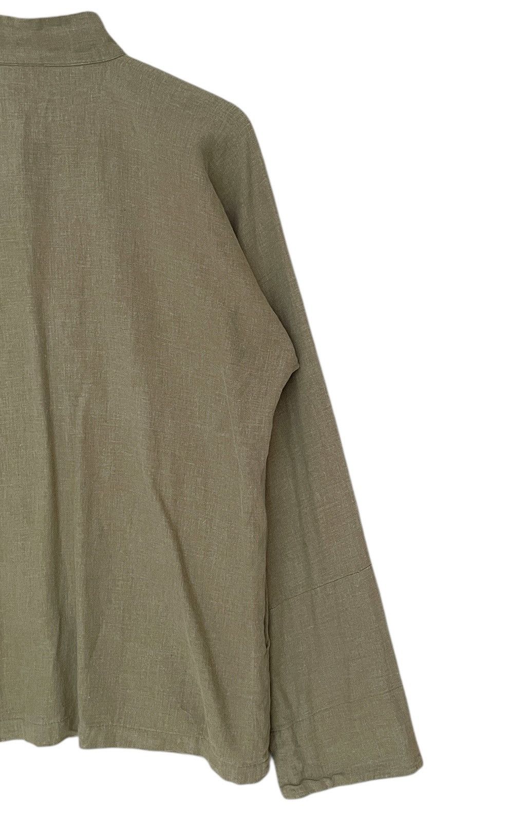 Vintage Vintage Japanese Brand Kung-Fu Linen Shirt 1990s Size US M / EU 48-50 / 2 - 6 Thumbnail