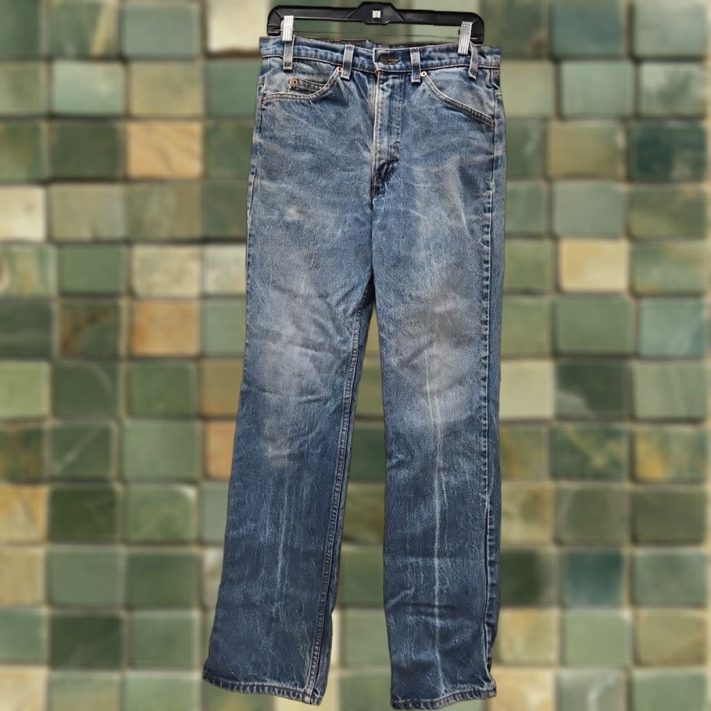 Levi's VINTAGE Levi's Orange Tab DISTRESSED WORN IN Jeans 32x33 80s Levi's 500 Series Men Regular Blue Denim Jeans Size US 32 / EU 48 - 1 Thumbnail