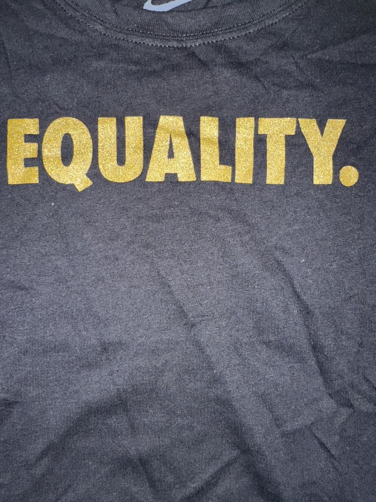 Nike Nike Little Kid’s Boy’s Equality Black Metallic Gold T-Shirt Size US XXS / EU 40 - 2 Thumbnail