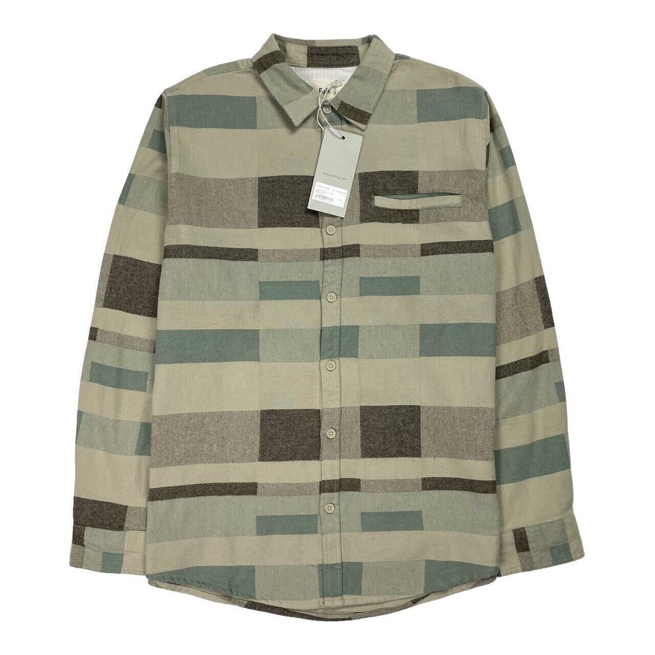 Folk Folk Men’s Grader Shirt Block Green Size 2 UK Small RRP £125 Size US S / EU 44-46 / 1 - 1 Thumbnail