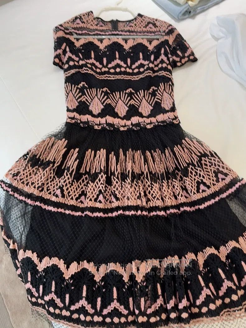 Valentino Valentino Black pink dress Size XS / US 0-2 / IT 36-38 - 3 Thumbnail