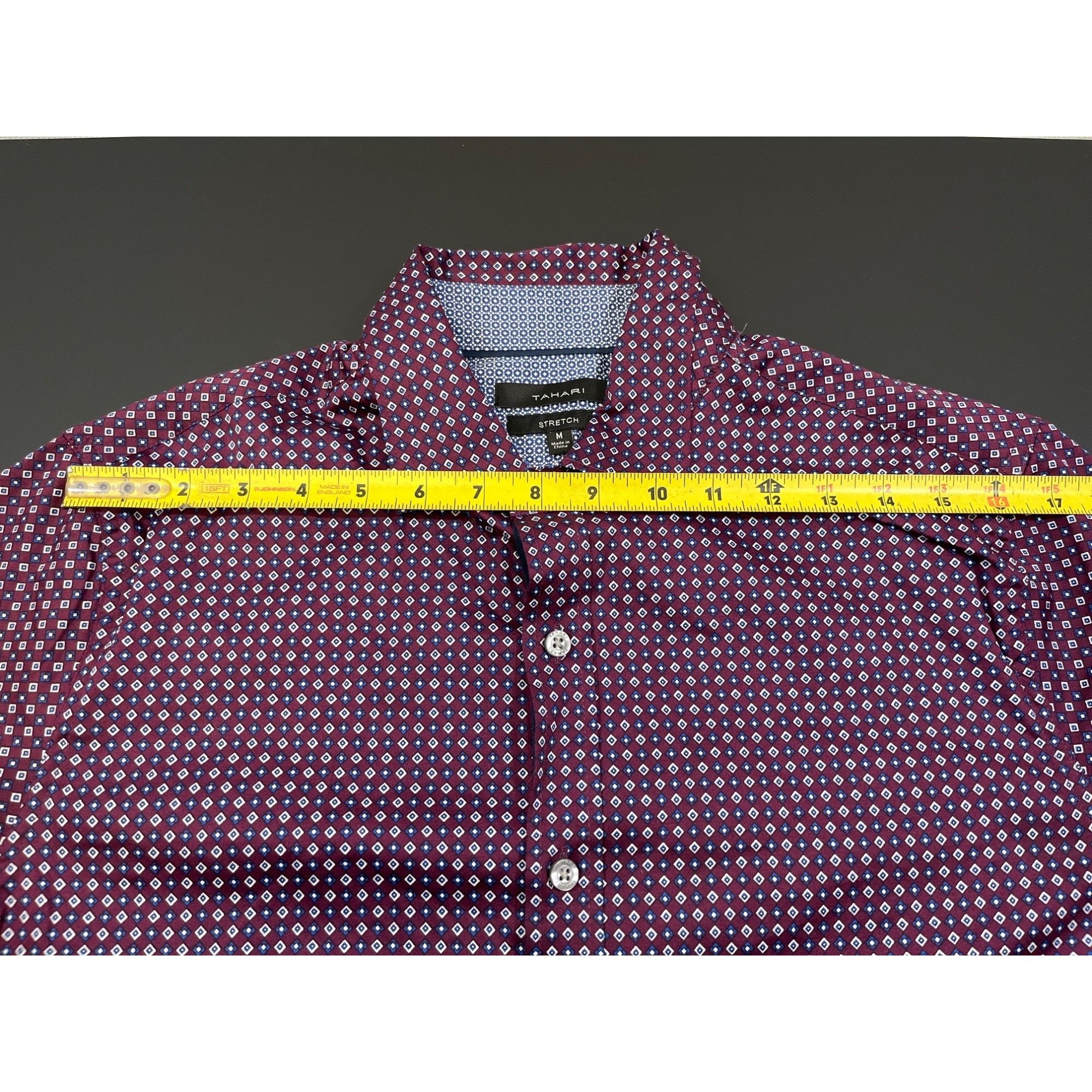 Other Tahari Men's Burgundy Stretch Shirt/Button Up Sz M SKU 4068 Size US M / EU 48-50 / 2 - 7 Thumbnail