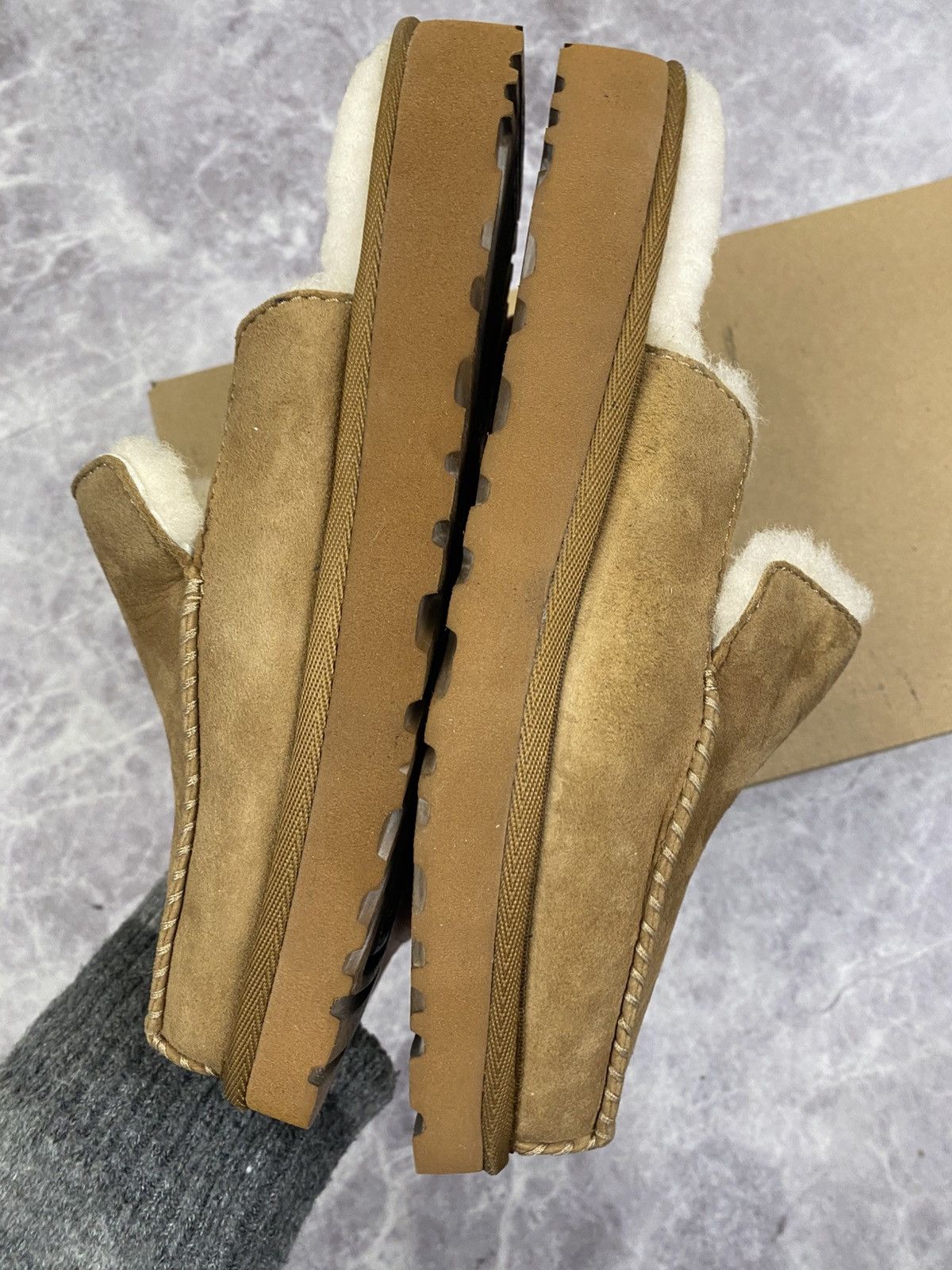 Eckhaus Latta Ugg x Eckhaus Latta Square Toe Sheepskin and Leather Mules Size US 8 / IT 38 - 6 Thumbnail