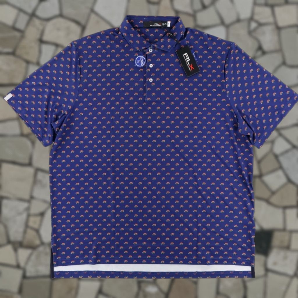RLX Ralph Lauren RLX Ralph Lauren Golf Polo Shirt Blue 2XL Mens All Over Print Shirt Size US XXL / EU 58 / 5 - 1 Thumbnail
