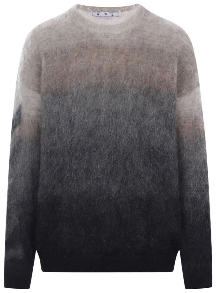 Off-White Off-White diag brushed knit crewneck Size US S / EU 44-46 / 1 - 1 Thumbnail
