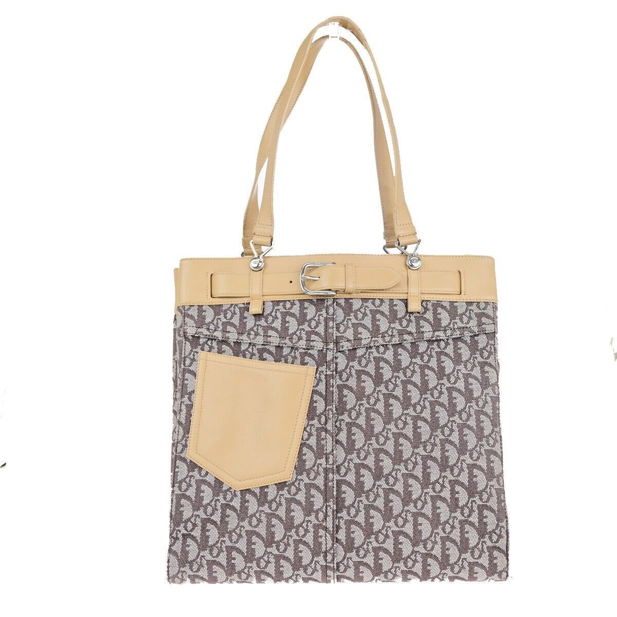 Dior Trotter Brown Canvas Handbag (Pre-Owned) Size ONE SIZE - 1 Thumbnail