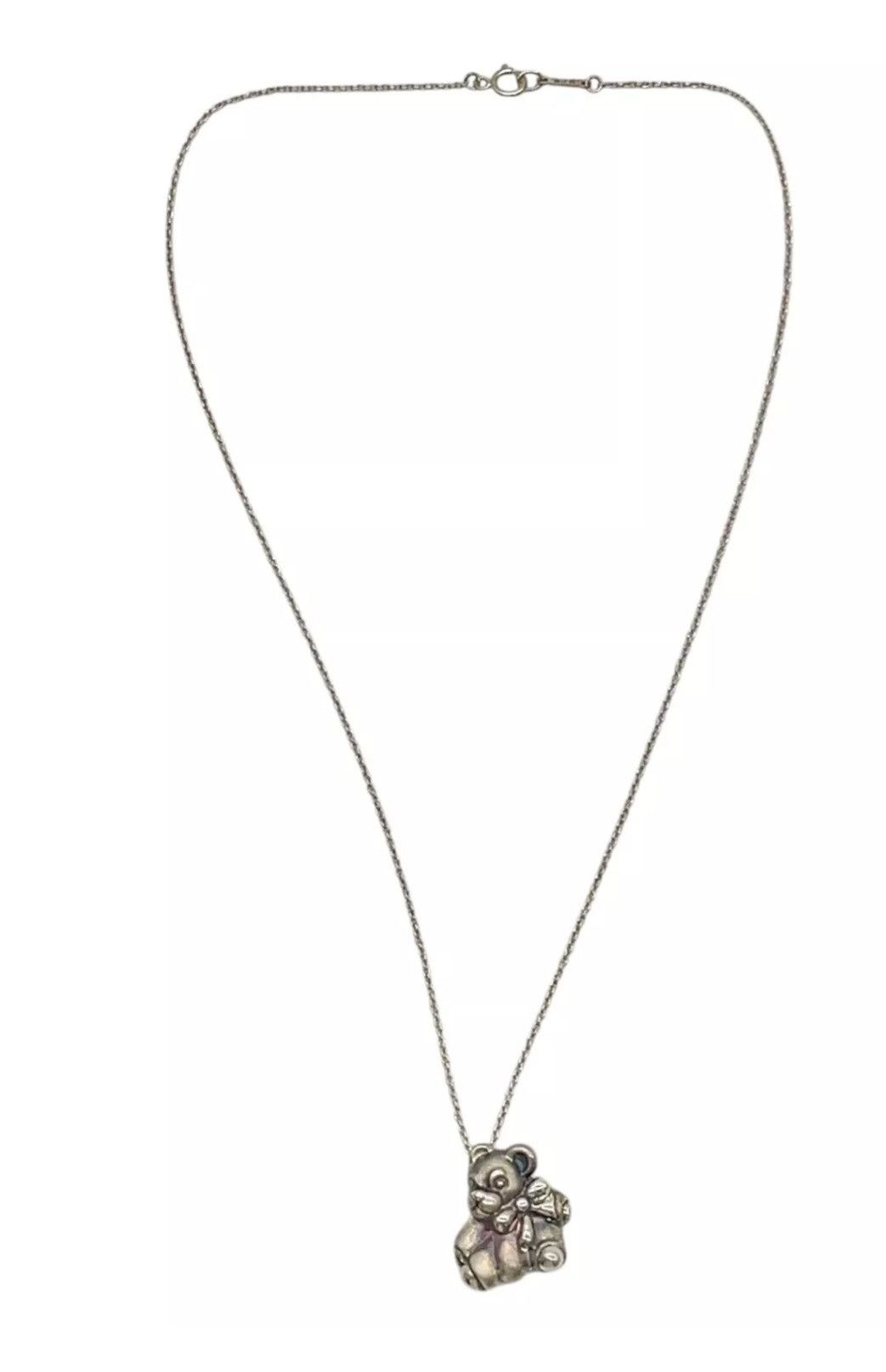 Tiffany & Co. Tiffany & Co. Teddy Bear Pendant Sterling Silver Necklace Size ONE SIZE - 7 Thumbnail
