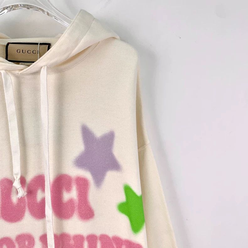 Gucci Gucci Beige bear letter printed cotton round-neck long-sle Size L / US 10 / IT 46 - 3 Thumbnail