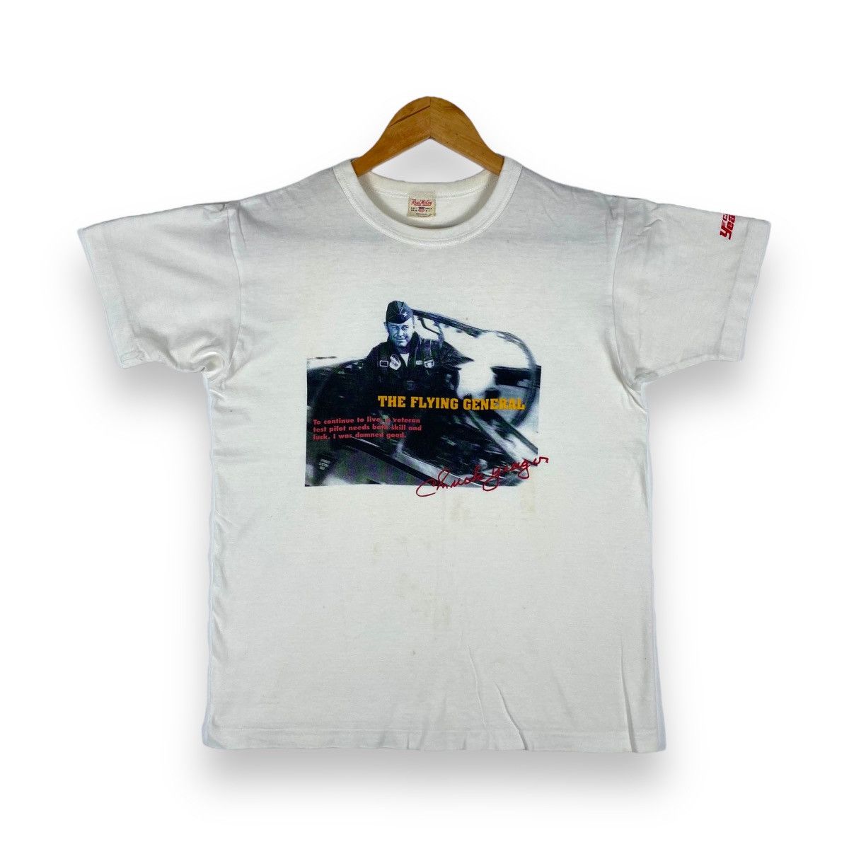 The Real McCoy's Vintage REAL MCCOY Chuck Yeager The Flying General Tee Size US S / EU 44-46 / 1 - 1 Thumbnail