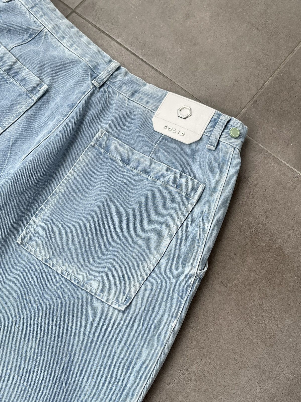 Solid Homme × Wooyoungmi !DS! SS23 Solid Homme Washed Indigo Denim Pants Size US 34 / EU 50 - 16 Thumbnail