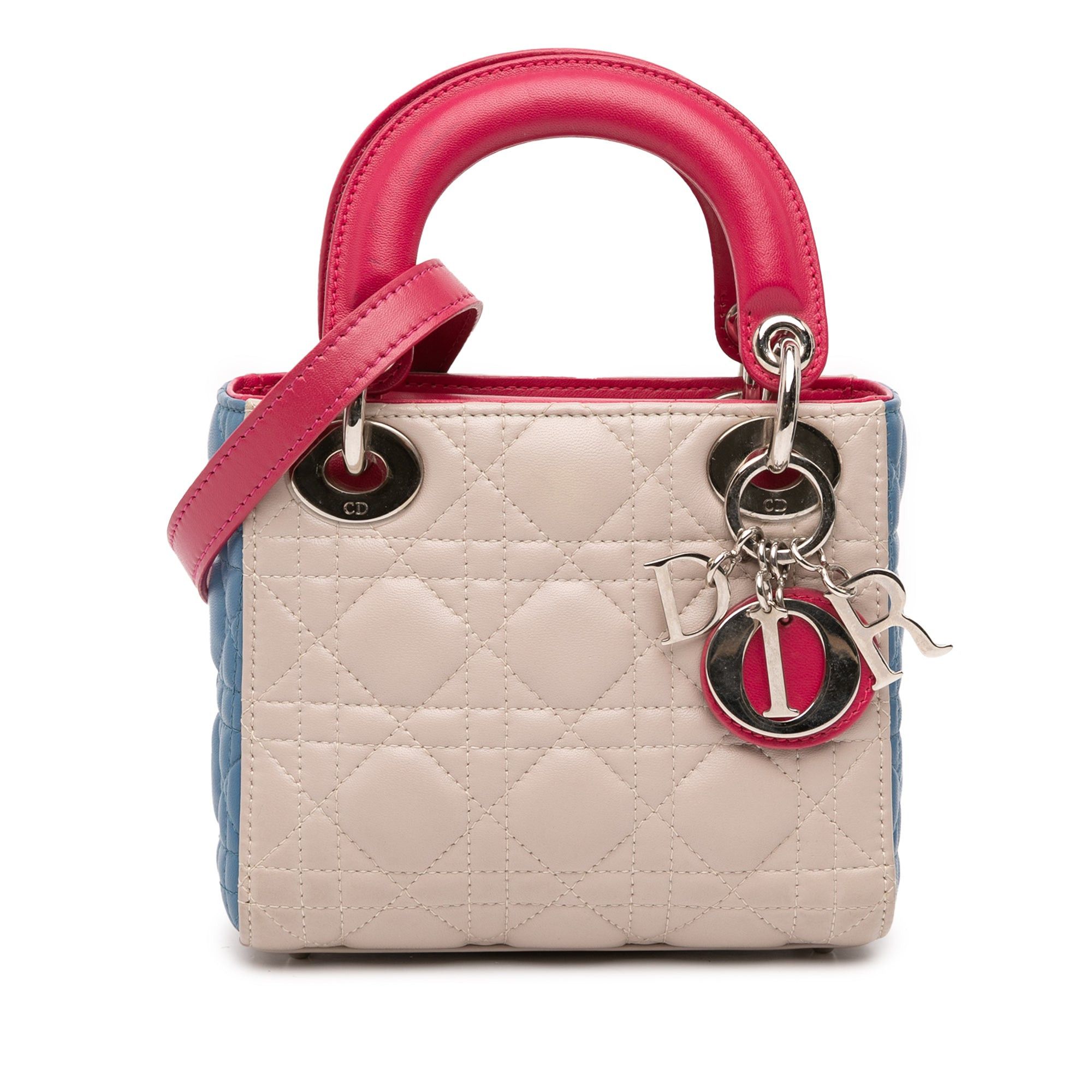 Dior Mini Tricolor Lambskin Cannage Lady Dior Size ONE SIZE - 1 Thumbnail