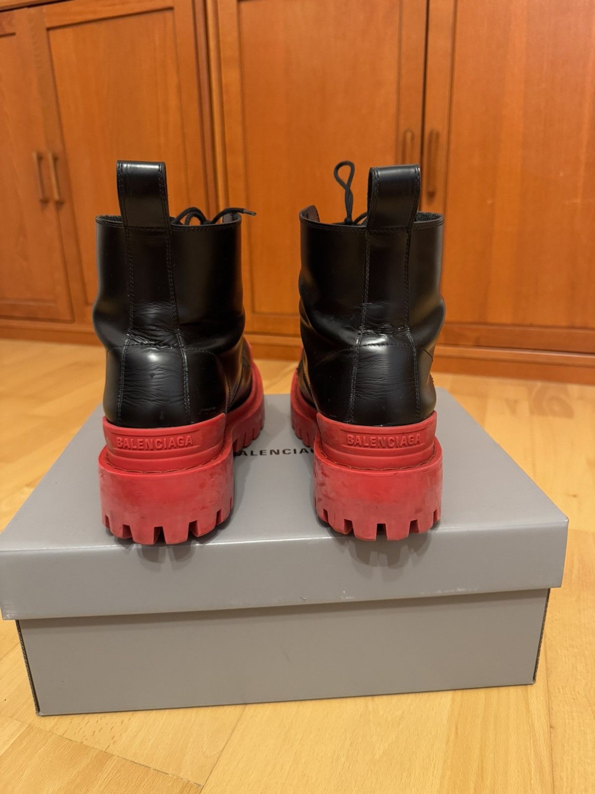 Balenciaga Balenciaga Strike Black Red Sole Boots Size US 7 / EU 40 - 8 Thumbnail
