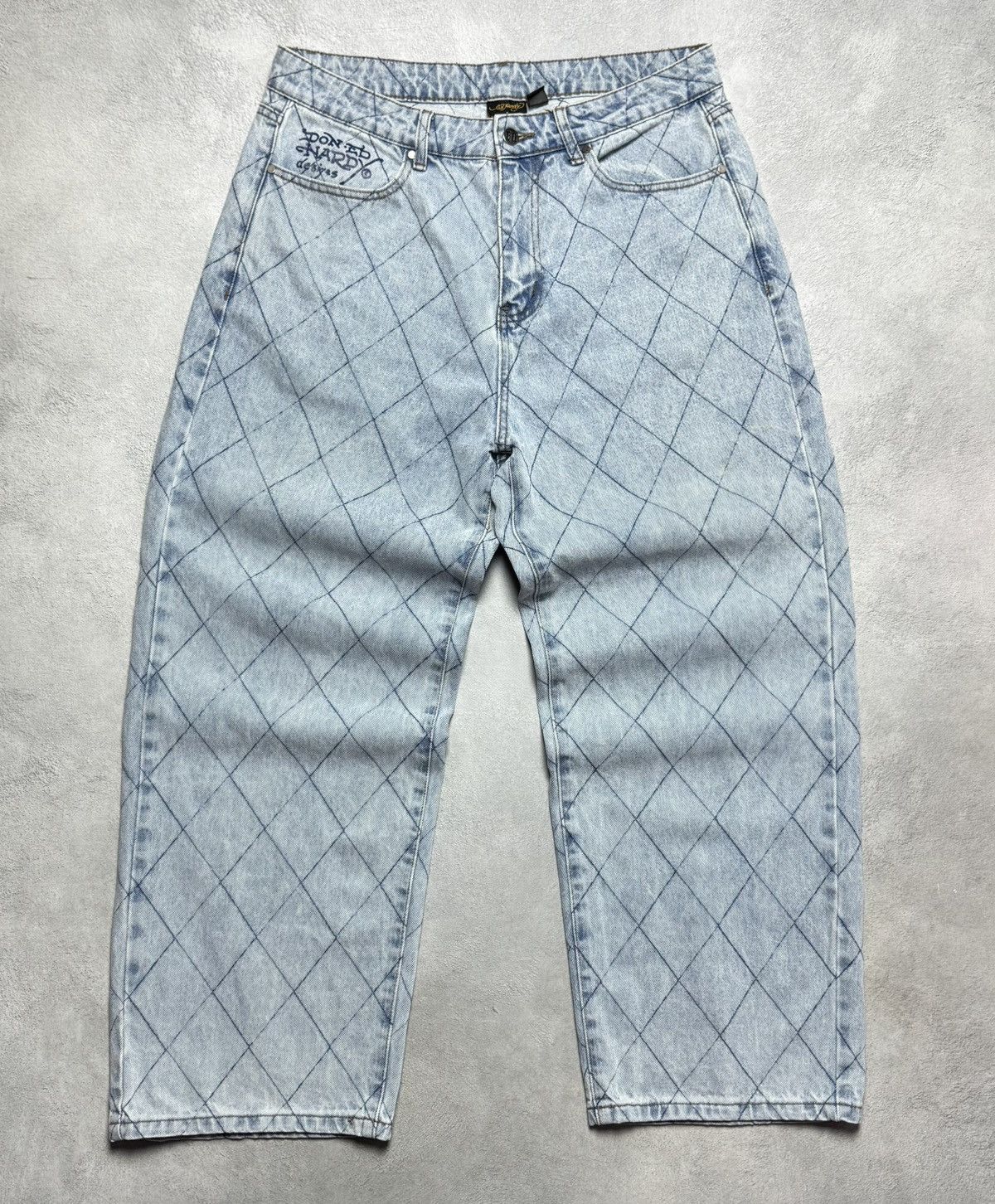 Ed Hardy Ed Hardy X Urban Outfitters Distressed Denim Wide Leg Pants Size US 32 / EU 48 - 2 Thumbnail