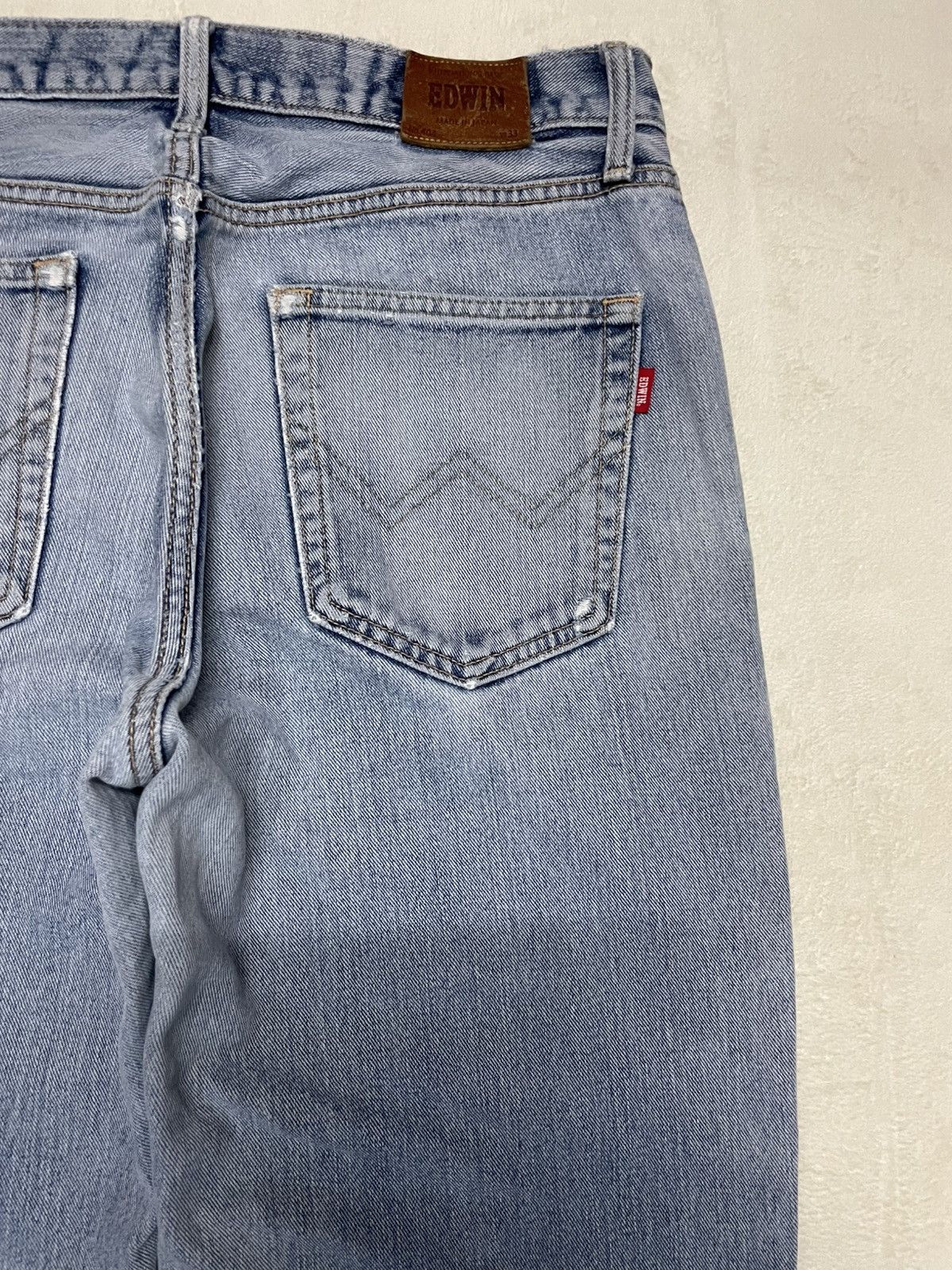 Edwin Vintage Edwin Japanese Brand Distressed Blue Wash Jeans Size US 35 - 13 Thumbnail