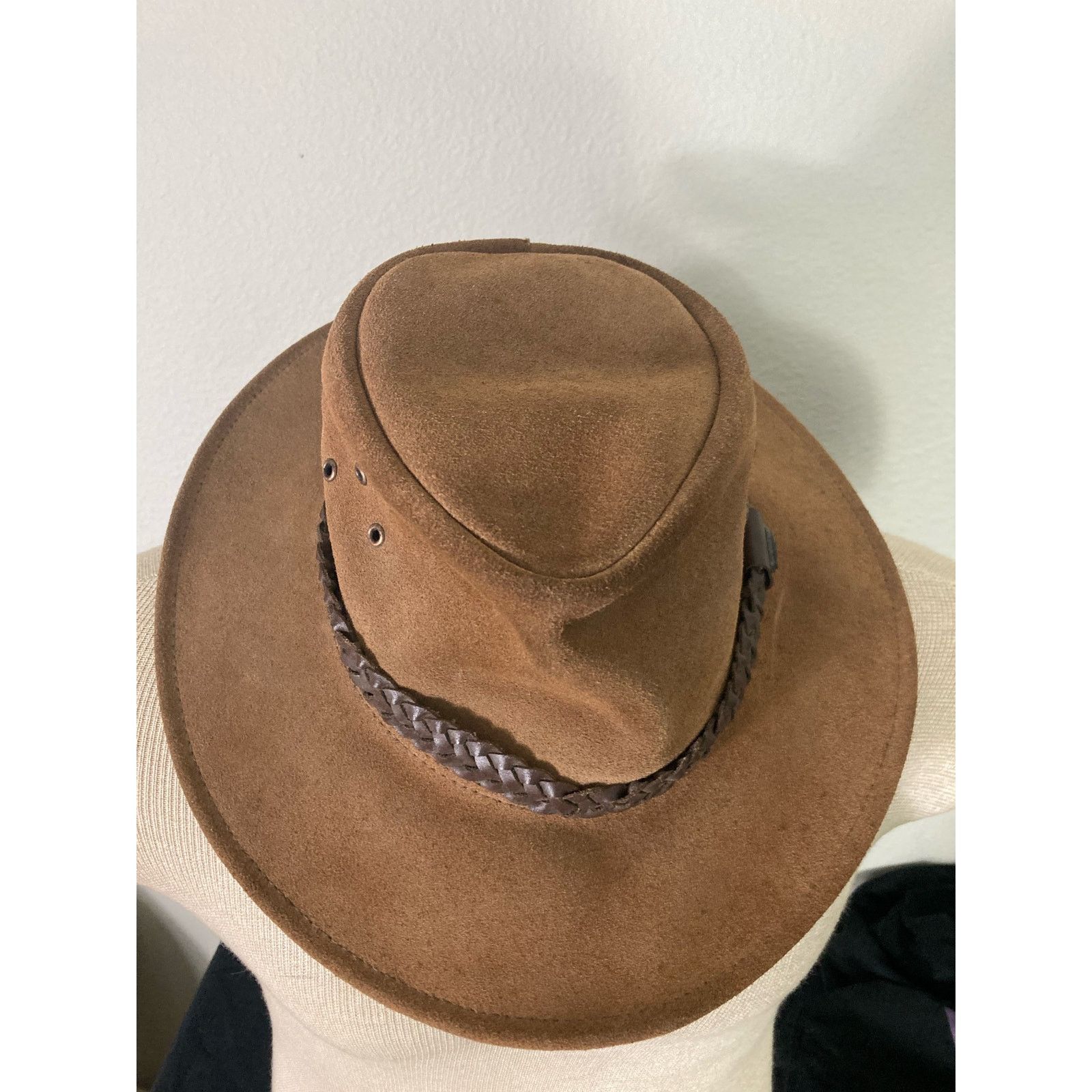 Other Kakadu Traders Unisex Brown Suede Leather Western Hat S Size ONE SIZE - 7 Thumbnail