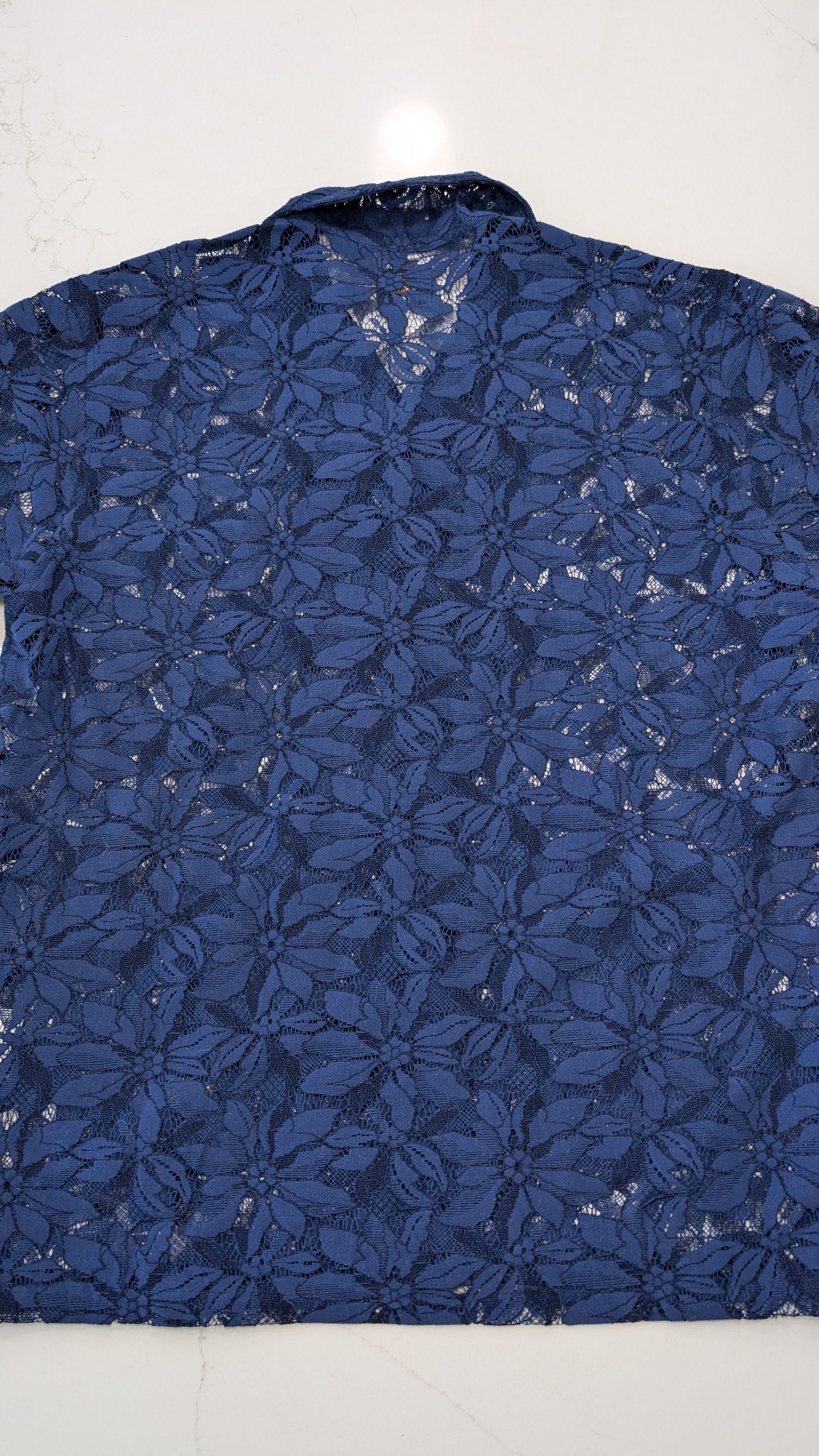 Needles Needles Navy Cabana Shirt – Floral Lace – Size Small Size US S / EU 44-46 / 1 - 2 Thumbnail