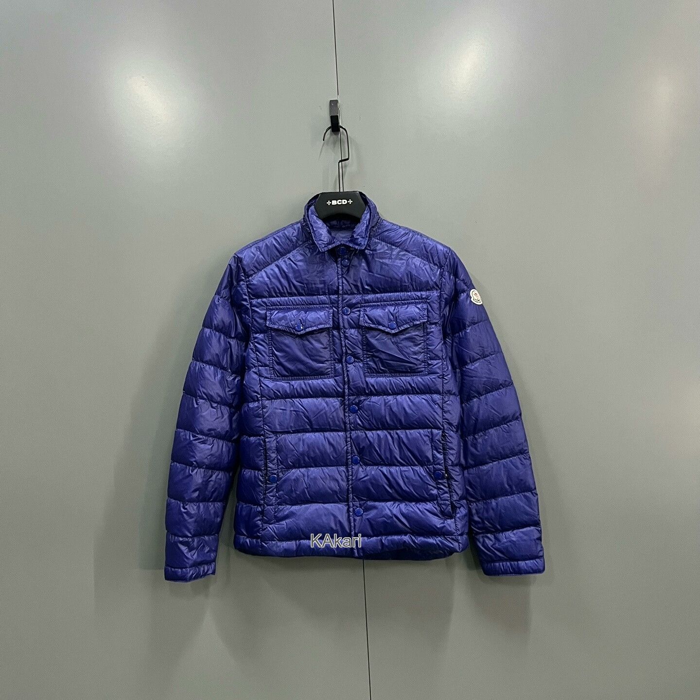 Moncler Moncler Blue Stand Collar Down Jacket Size US S / EU 44-46 / 1 - 1 Thumbnail