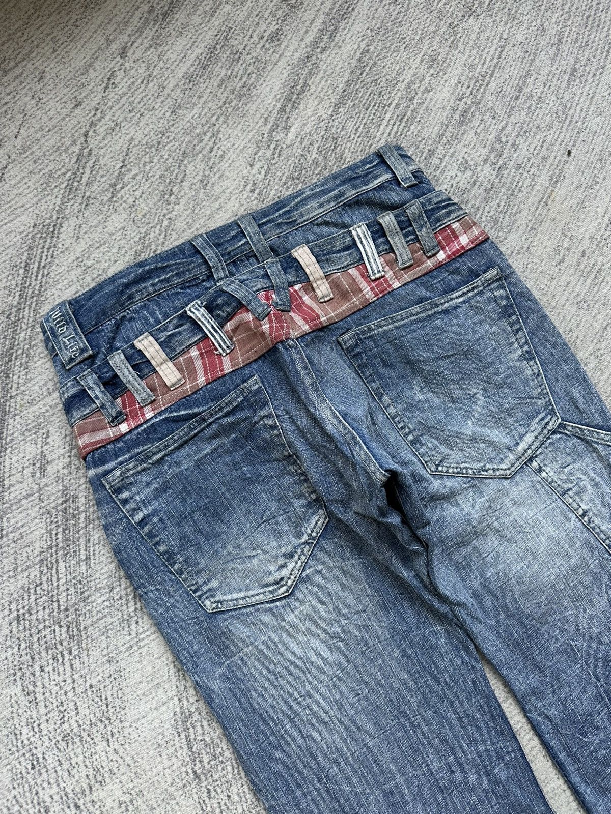 Japanese Brand Vintage Double Waist Wild Life Wash Jeans Size US 34 / EU 50 - 11 Thumbnail