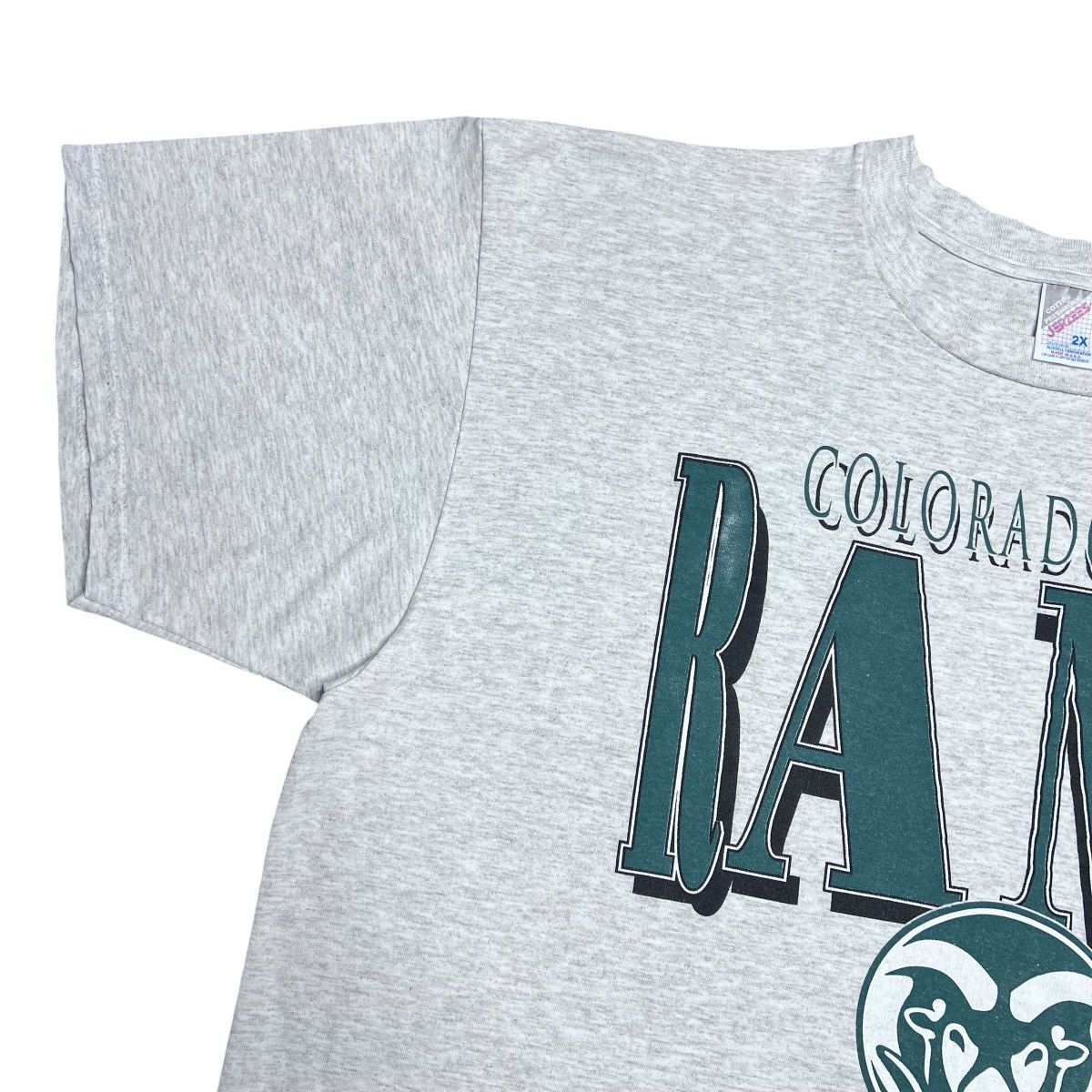 NCAA Vtg 1990s NCAA Colorado State Rams Spell Out 3D Logo T-Shirt Size US XXL / EU 58 / 5 - 5 Thumbnail