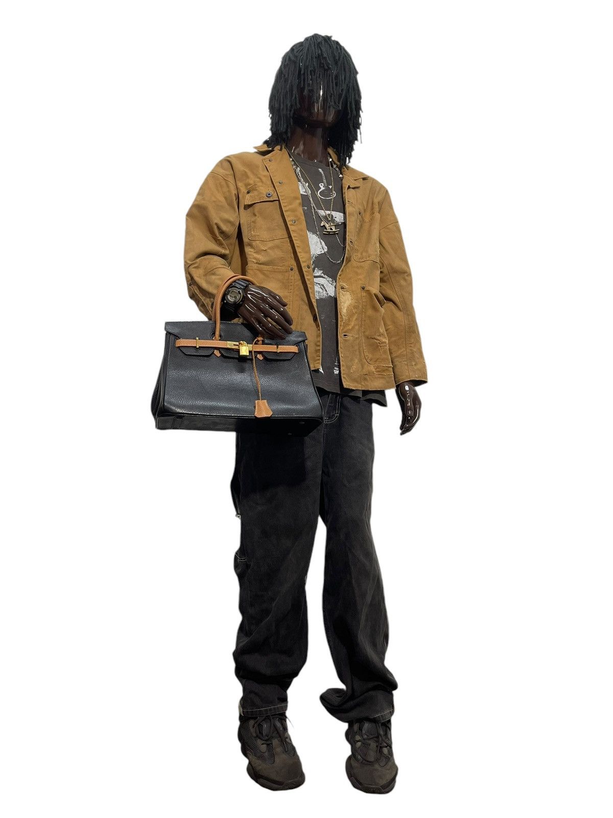 Genuine Leather Birkin Bag Leather Vintage Unknown Custom 1🟩1 Size ONE SIZE - 3 Thumbnail