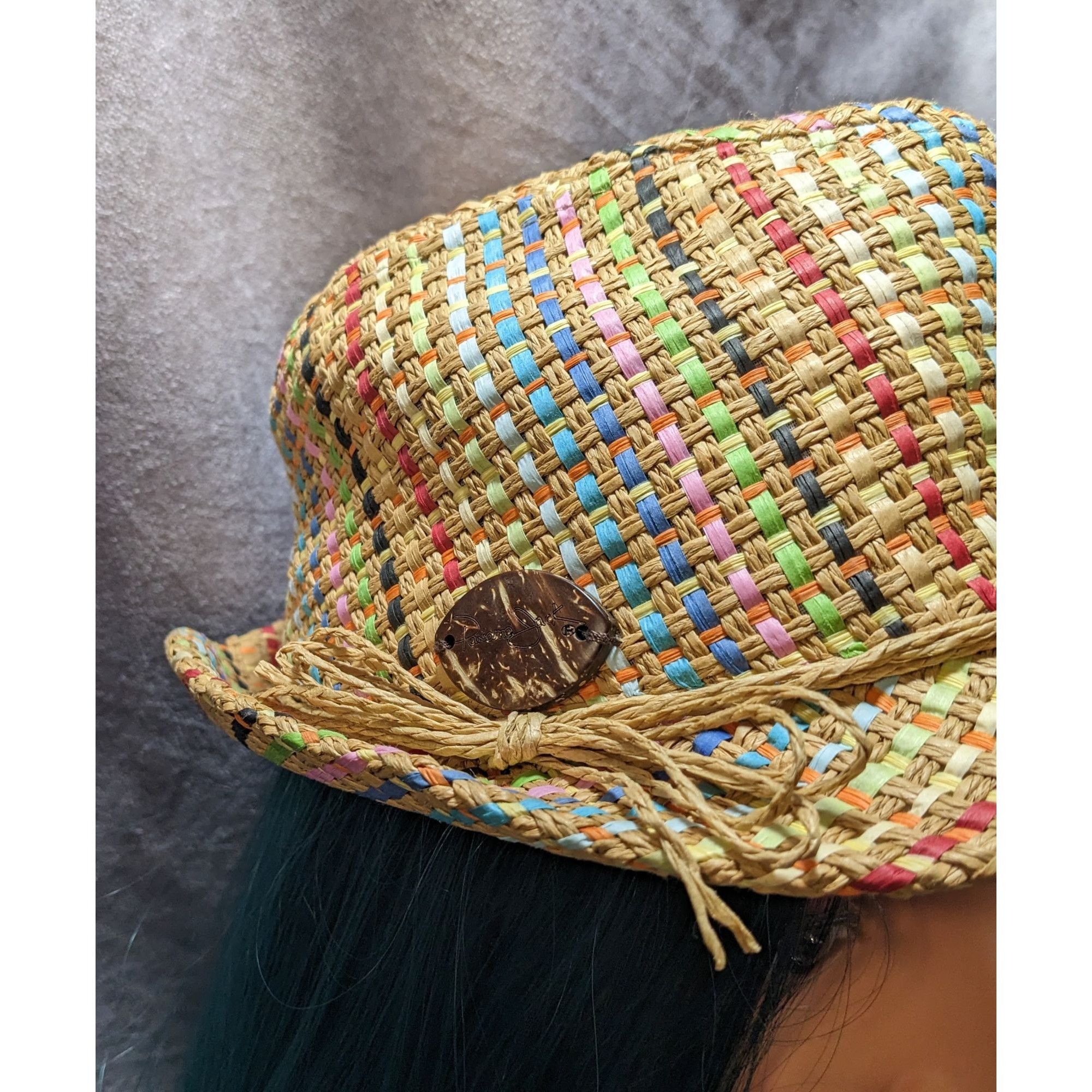 Panama Jack Retro Beachy Panama Jack Rainbow Woven Fedora Size ONE SIZE - 9 Thumbnail