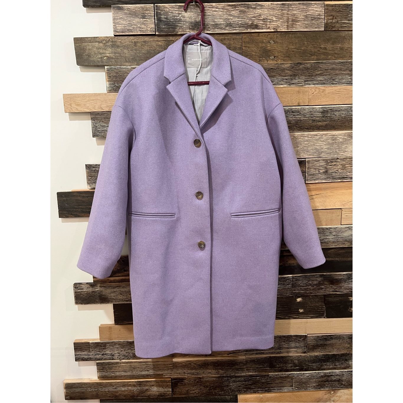 Everlane Everlane NWOT Wool Cocoon Coat Lavender Oversize Fit Sz 12 Size XL / US 12-14 / IT 48-50 - 3 Thumbnail