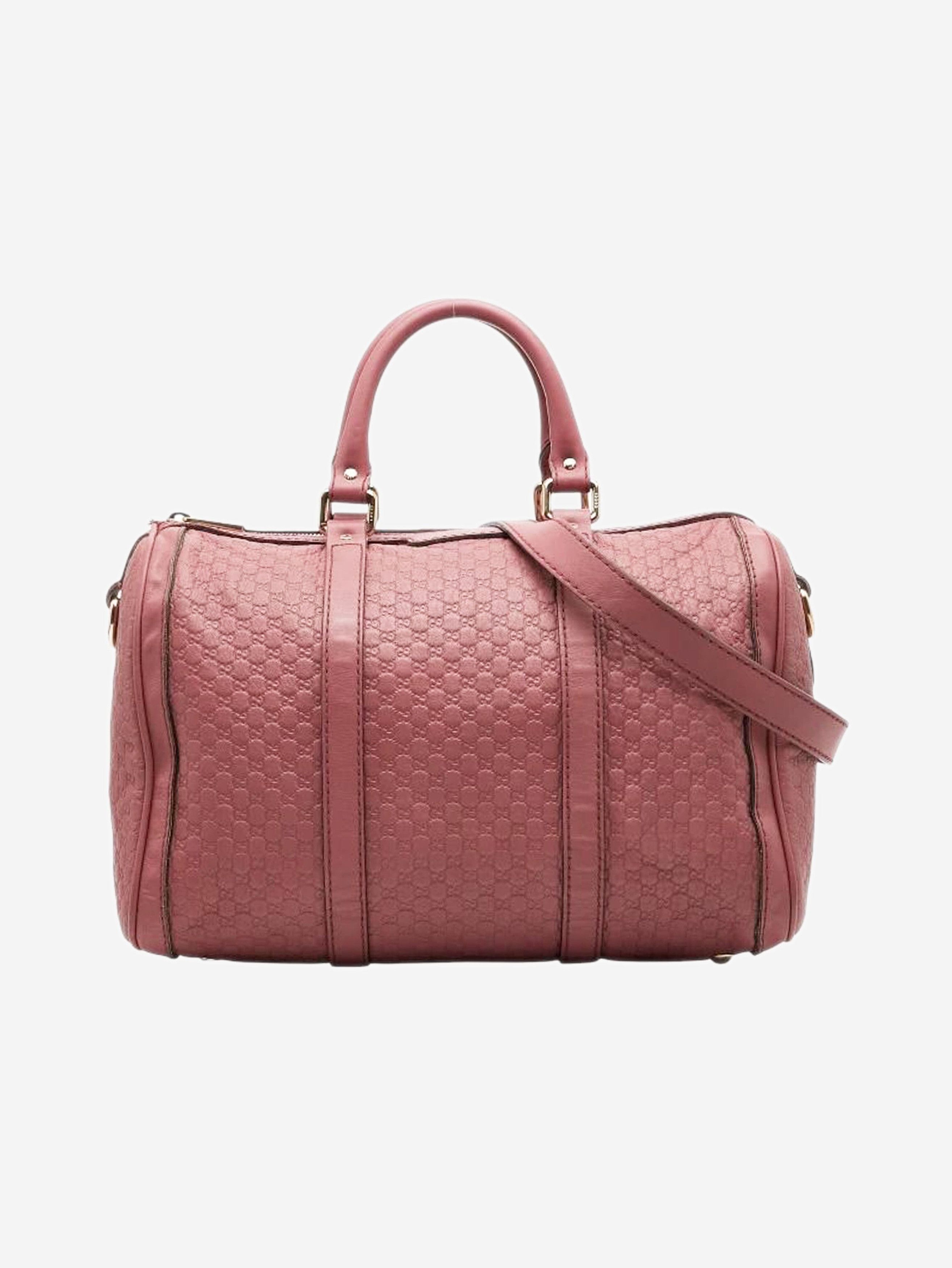 Gucci Dusty pink Micro ssima leather 2way Boston bag Size ONE SIZE - 1 Thumbnail