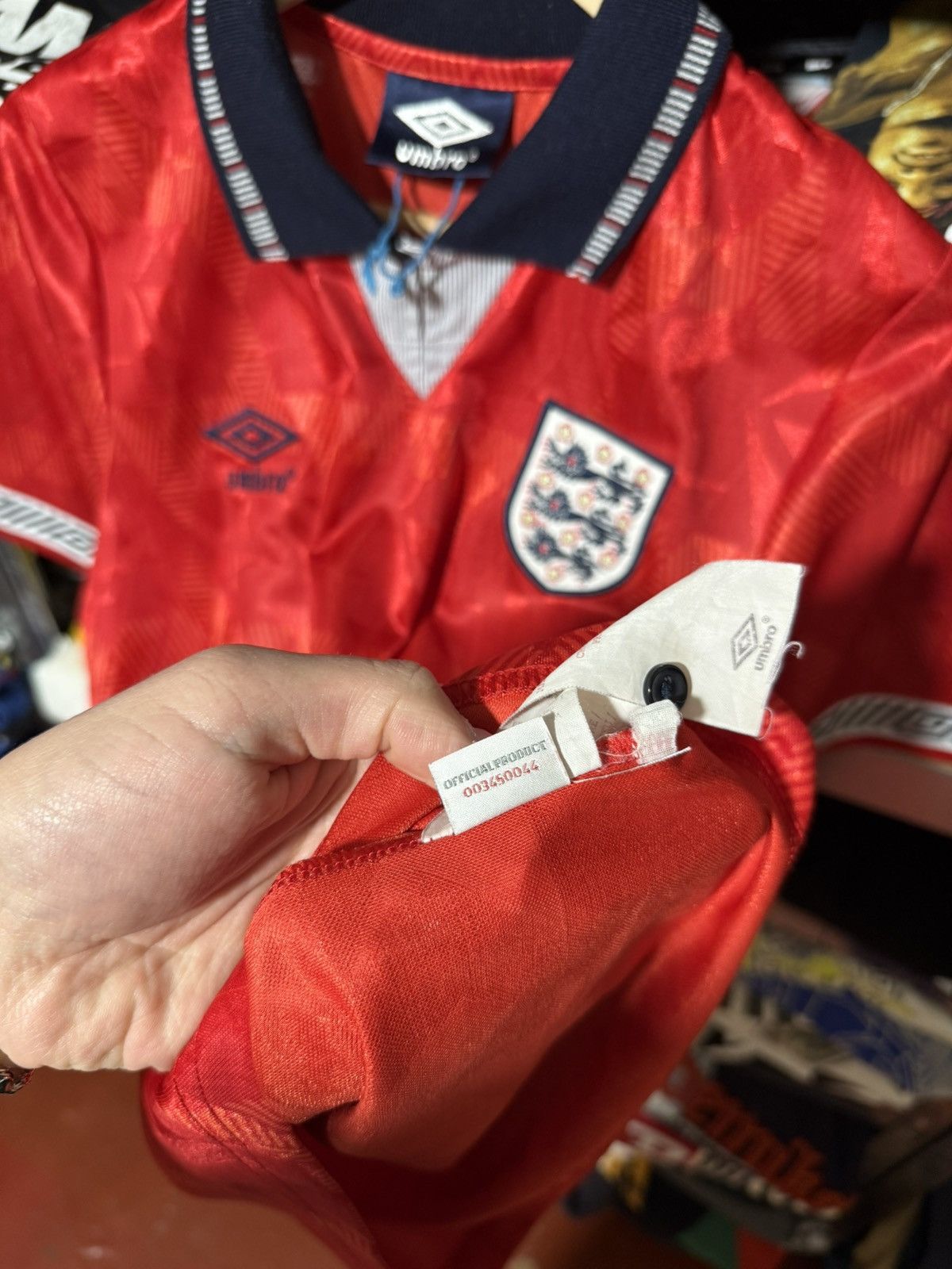 Umbro UMBRO ENGLAND 1990 1992 AWAY FOOTBALL SOCCER JERSEY Size US S / EU 44-46 / 1 - 9 Thumbnail