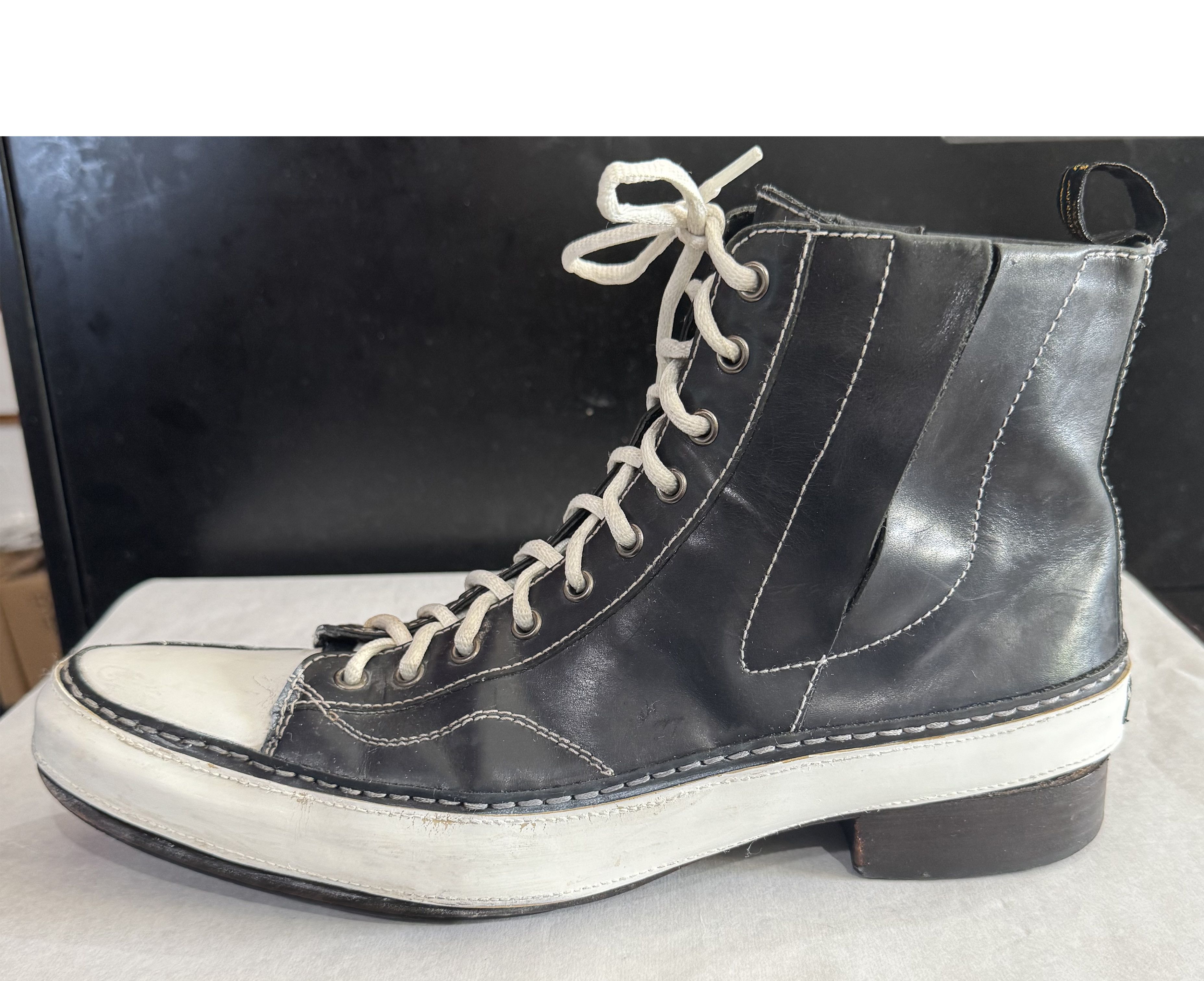 Alberto ALBERTO BANNISTER LEATHER HIGH TOP SNEAKERS Size US 10 / EU 43 - 3 Thumbnail