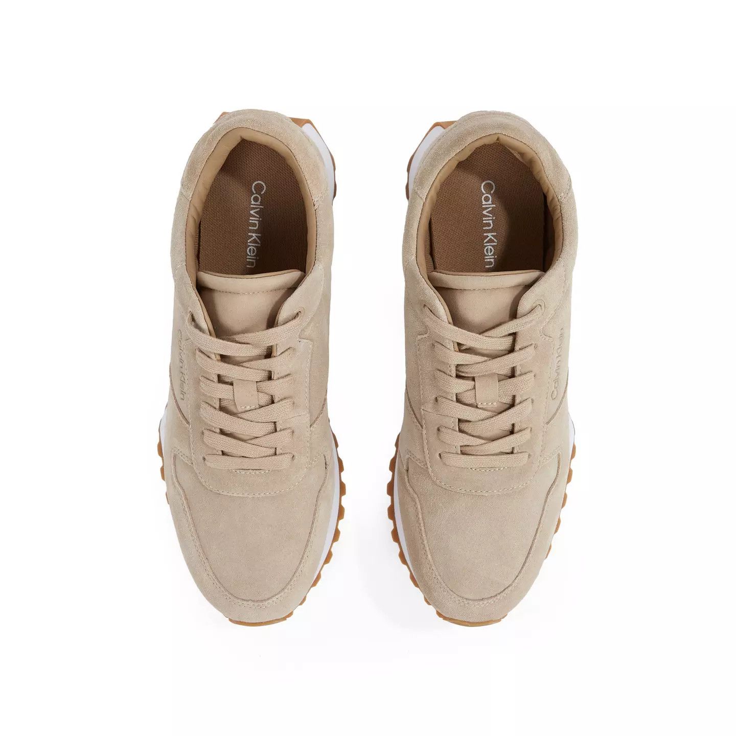 Calvin Klein o1g2r1mq0426 Low Top Lace Up Runners Sneakers in Beige Size US 8 / EU 41 - 5 Thumbnail