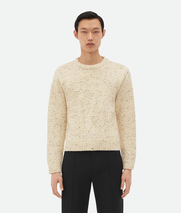 Bottega Veneta Graphic Fish Wool Sweater Size US S / EU 44-46 / 1 - 1 Thumbnail