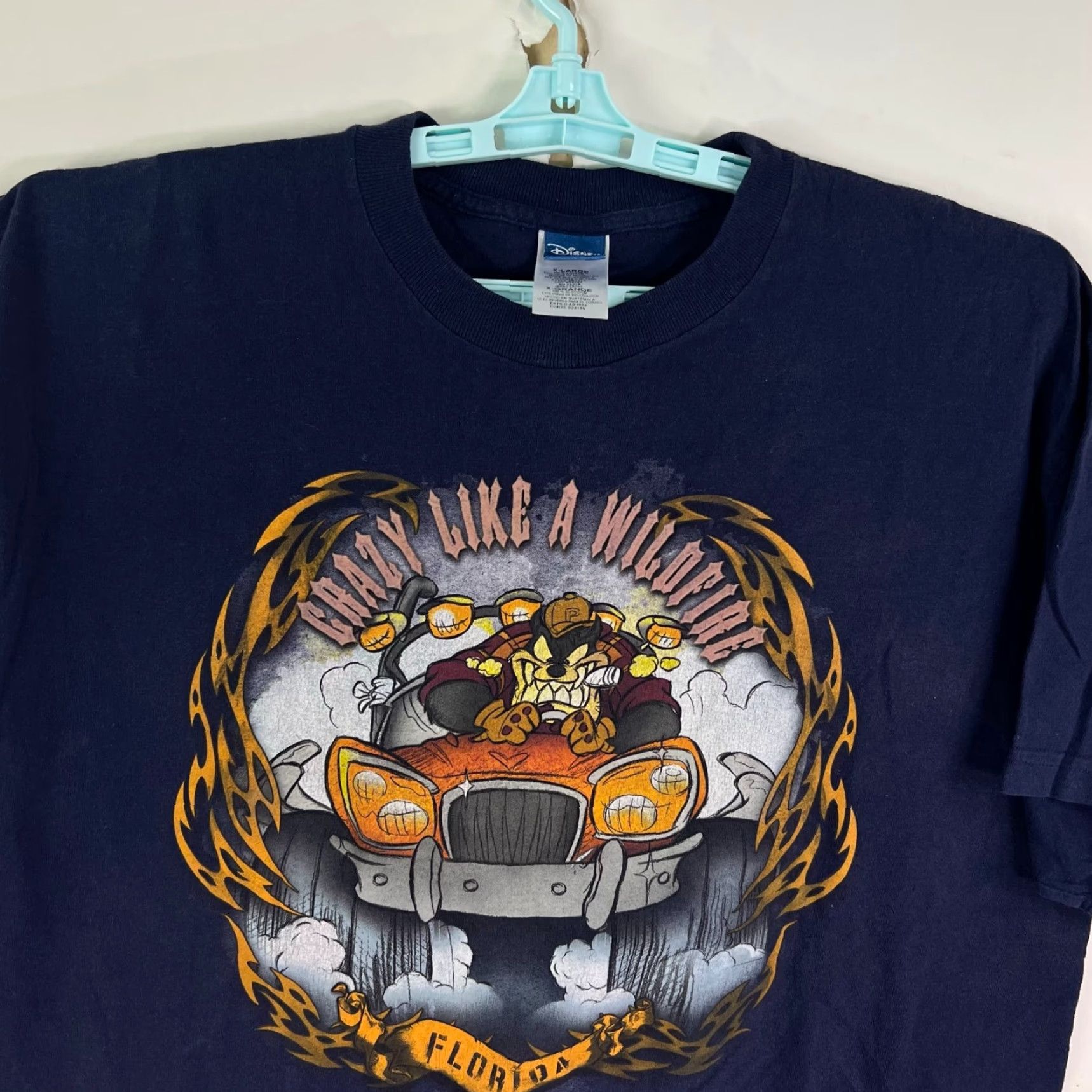 Vintage VINTAGE Disney Vintage TAZ Crazy Like Wildfire Florida T-Shirt Mens XL Blue Shirt Size US XL / EU 56 / 4 - 3 Thumbnail