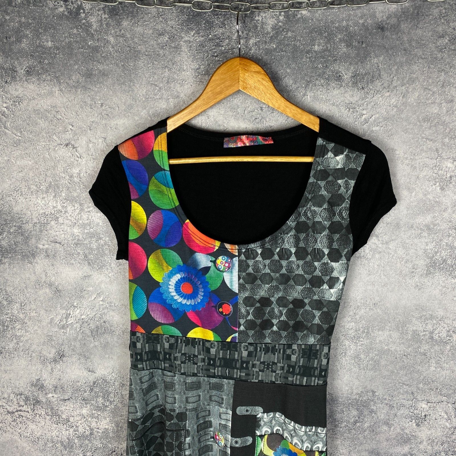 Desigual Desigual Dress Women's Size M Multicolor Short Sleeve ` Size M / US 6-8 / IT 42-44 - 2 Thumbnail