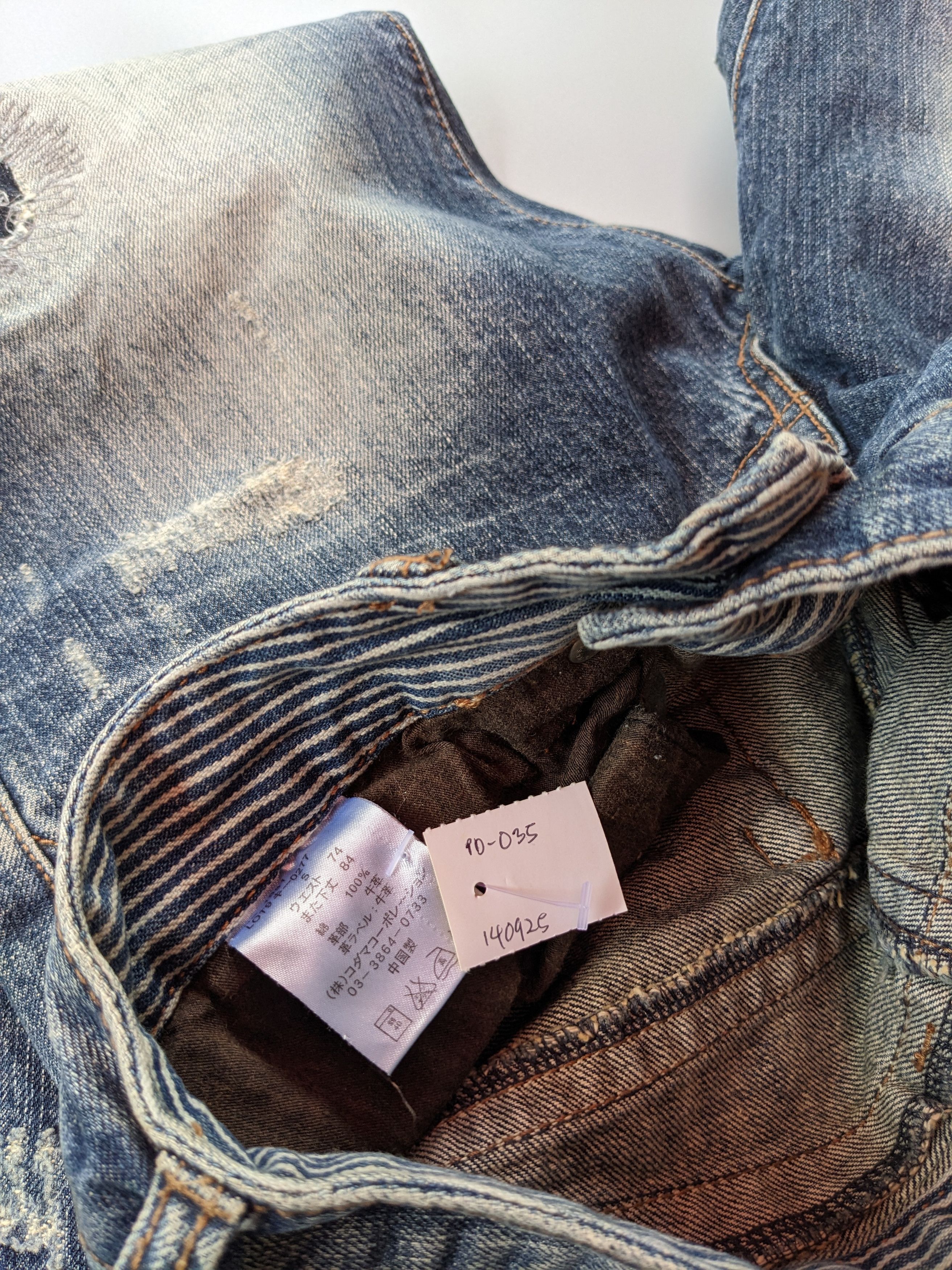 Hedi Slimane Japanese brand like Hedi Slimane faded boro jeans Size US 31 - 10 Thumbnail