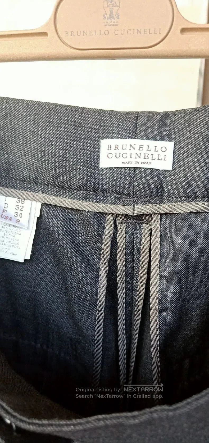 Brunello Cucinelli Brunello Cucinelli Gray Slim Pants. Size US 38 / EU 54 - 2 Thumbnail