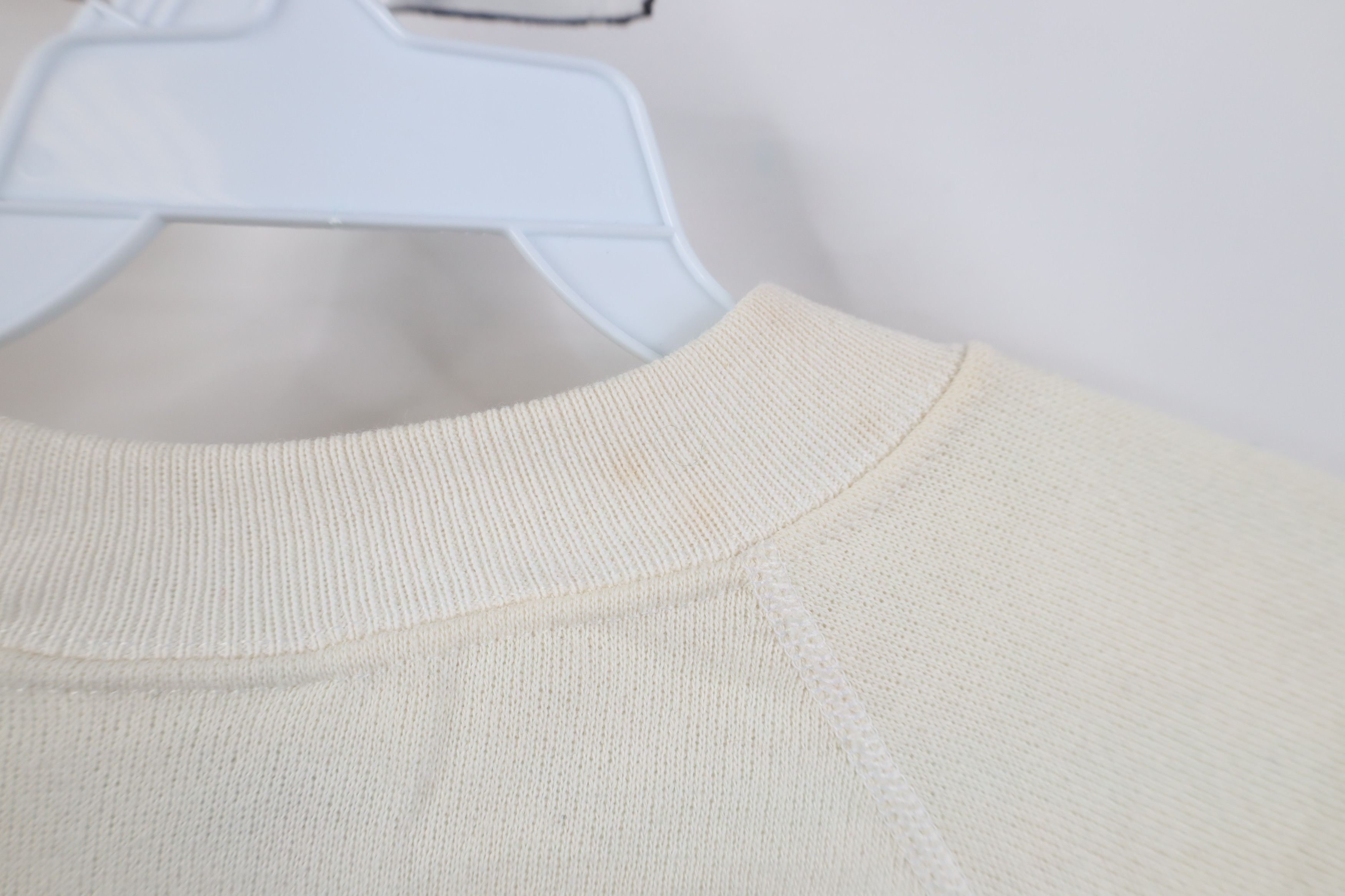 Hanes Vintage 80s Hanes Blank Raglan Crewneck Sweatshirt Cream USA Size M / US 6-8 / IT 42-44 - 10 Thumbnail