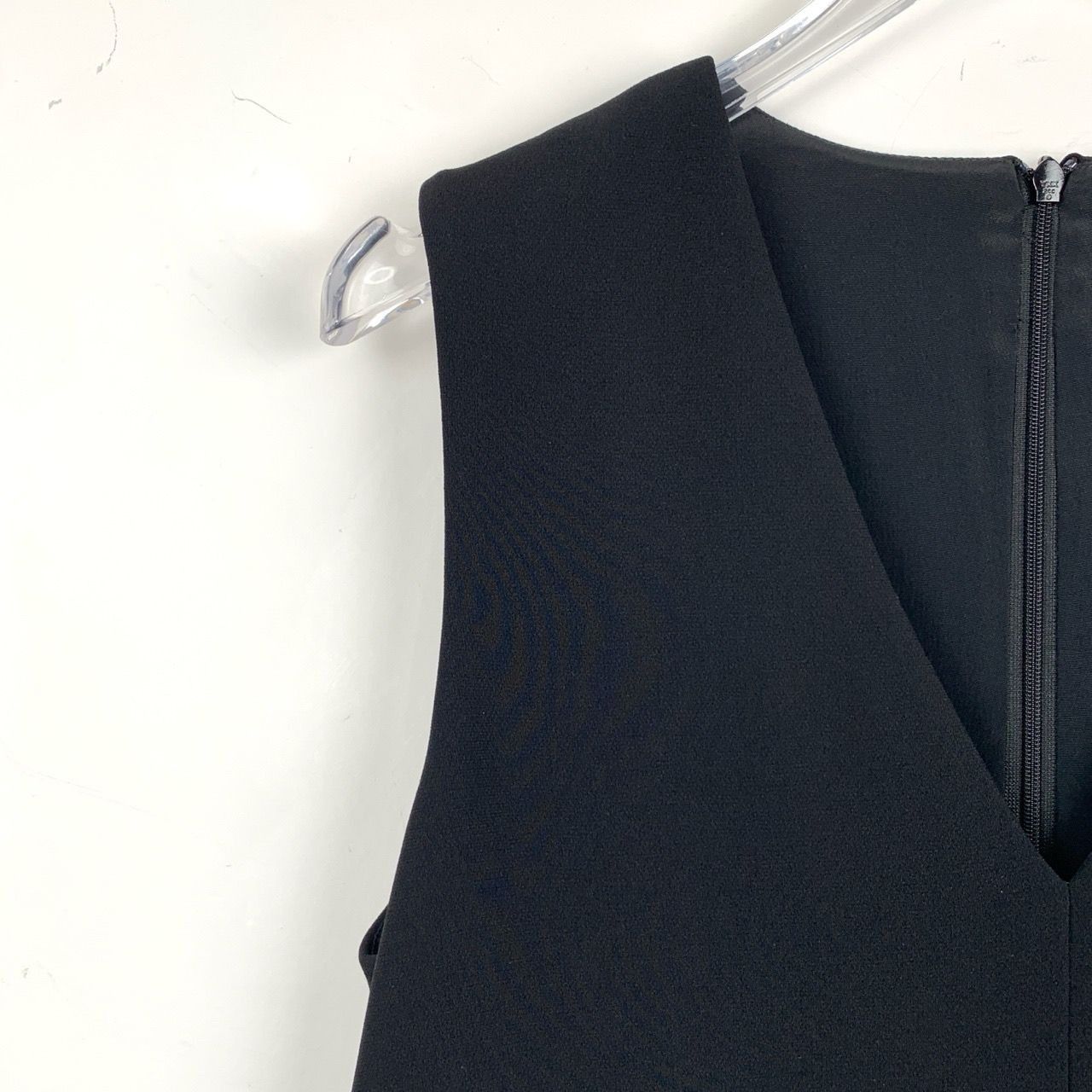 Max Mara Maxmara A-Grade V-Neck Lace-Up Acetate and Silk Blend Black Size XS / US 0-2 / IT 36-38 - 8 Thumbnail