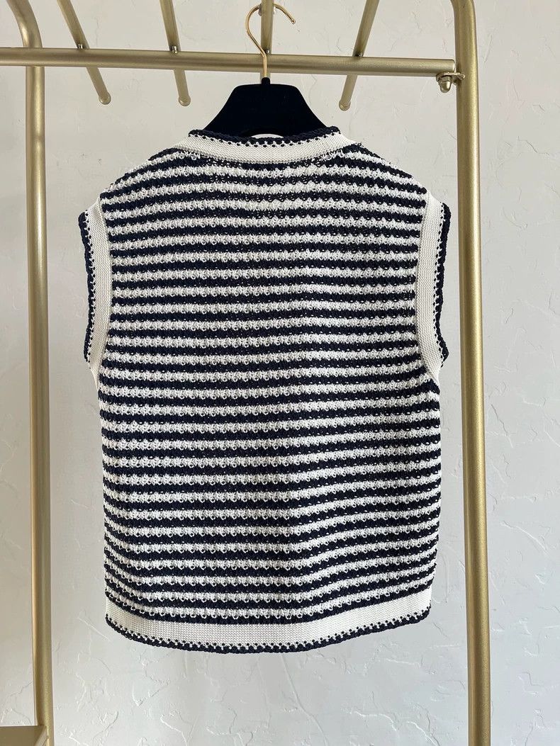 Chanel Chanel 22s black and white striped vest Size XS / US 0-2 / IT 36-38 - 2 Thumbnail