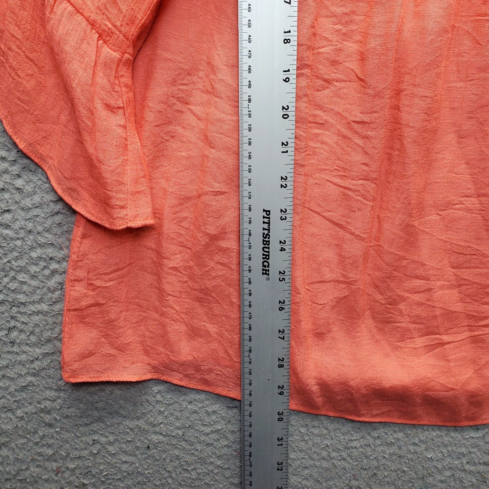 Vintage Zac & Rachel Wool Boho Blouse Top Womens XL Orange Flutter Sleeve Smocked Detail Blouse Size XL / US 12-14 / IT 48-50 - 4 Thumbnail