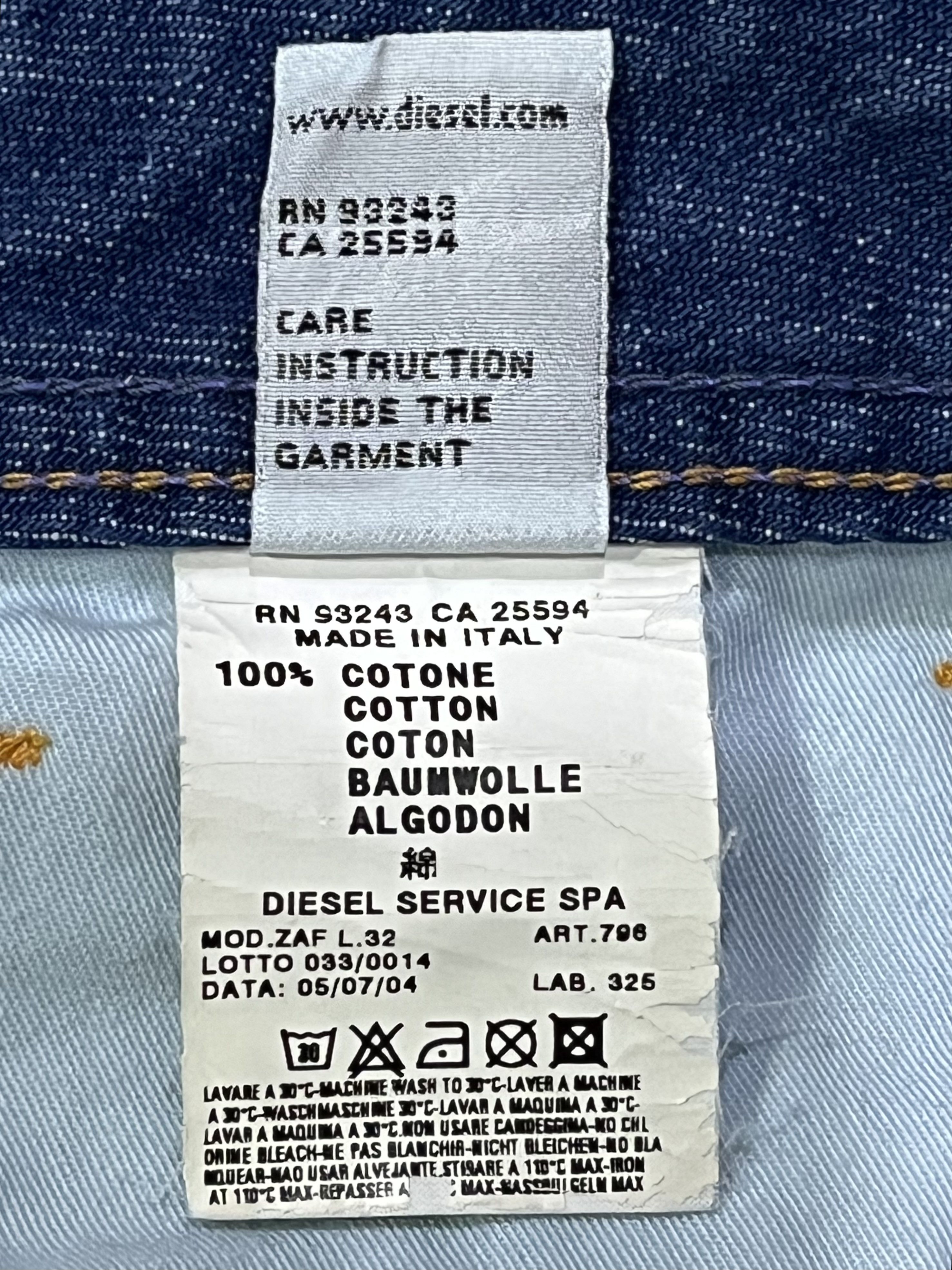 Diesel FYE PUNK🔥DIESEL Distressed Denim Wide Leg Super FLARE Jeans Size US 32 / EU 48 - 10 Thumbnail