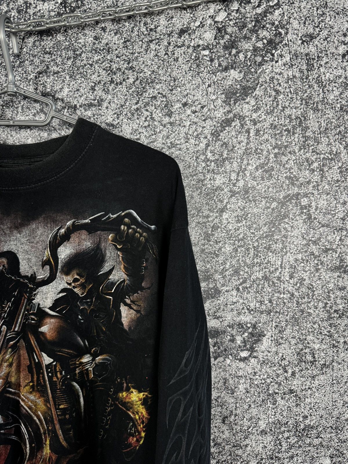Vintage Spiral Long Sleeve T-Shirt Vintage Skulls Motorcycle Size XL Size US XL / EU 56 / 4 - 3 Thumbnail