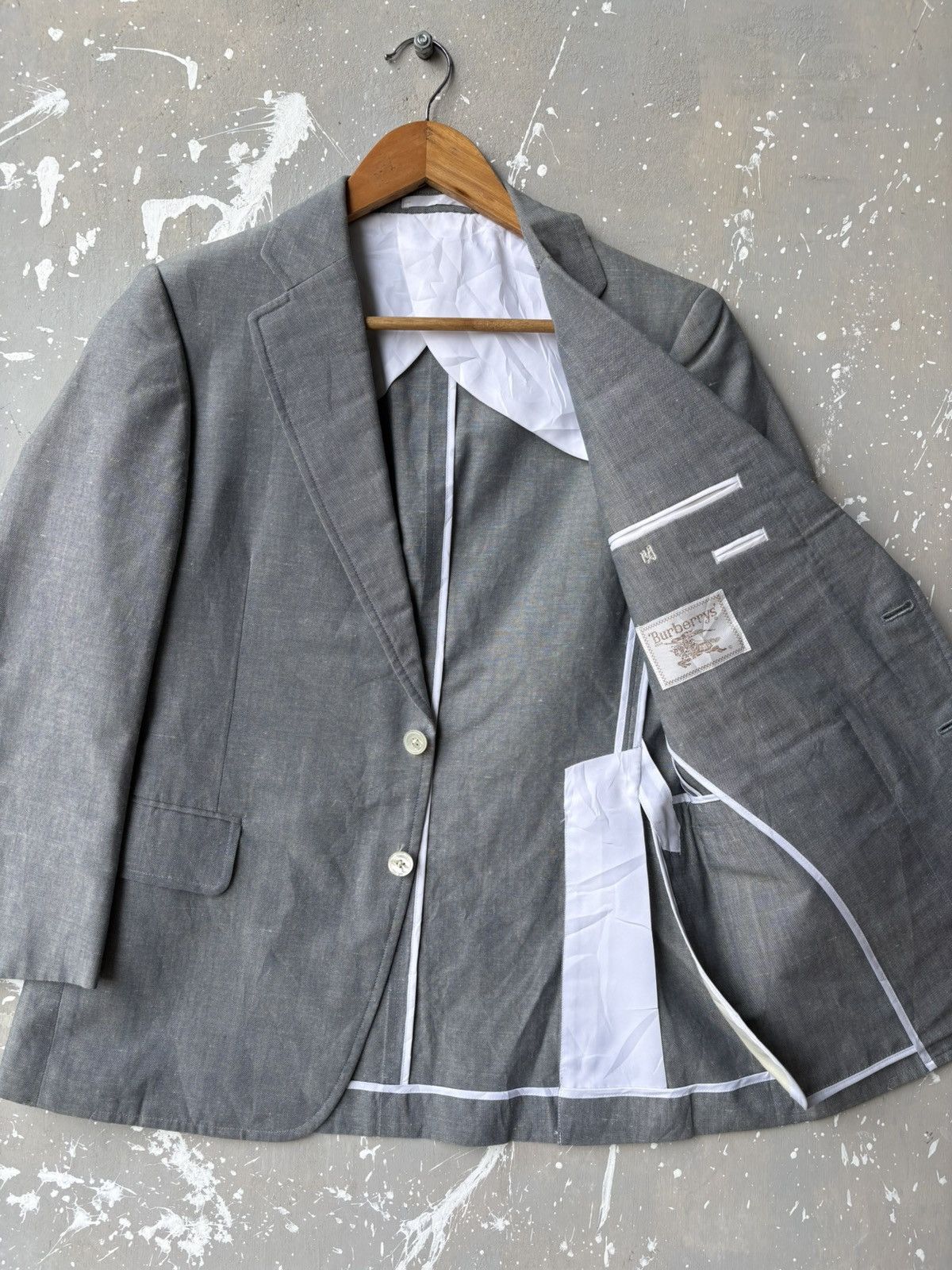 Burberry Vintage Burberrys Grey Blazer Jacket Coat Size US S / EU 44-46 / 1 - 1 Thumbnail