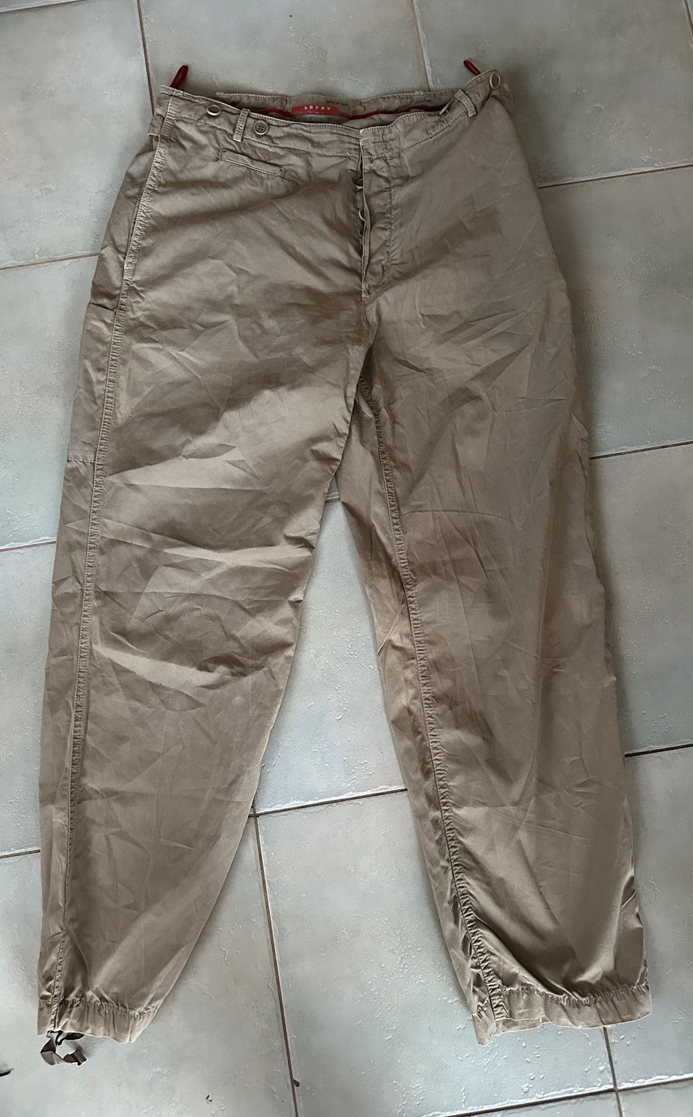 image of Prada Early 2000’S Work Pants in Beige, Men's (Size 36)