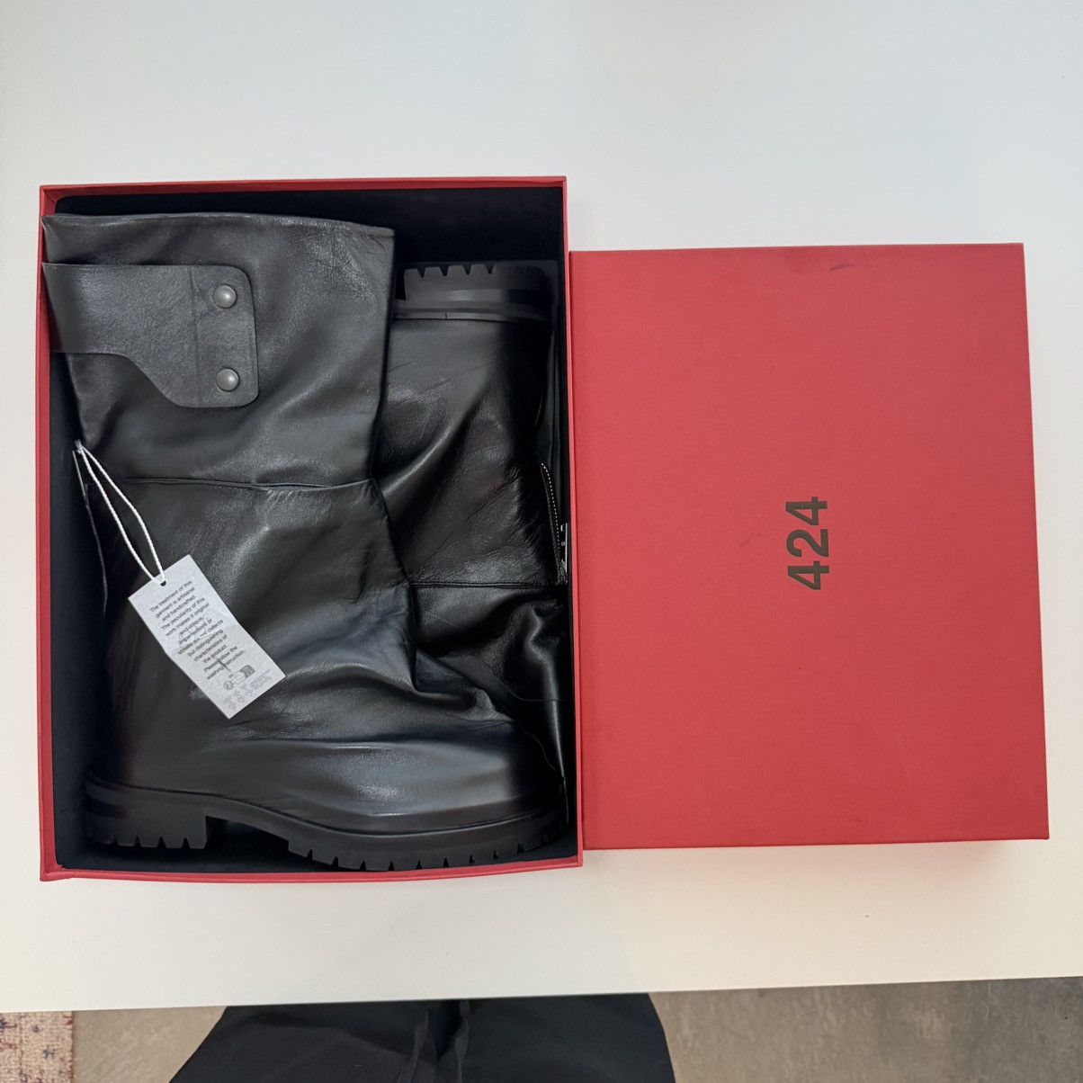 424 424 Black DragonRider Boots Size US 9.5 / EU 42-43 - 2 Thumbnail