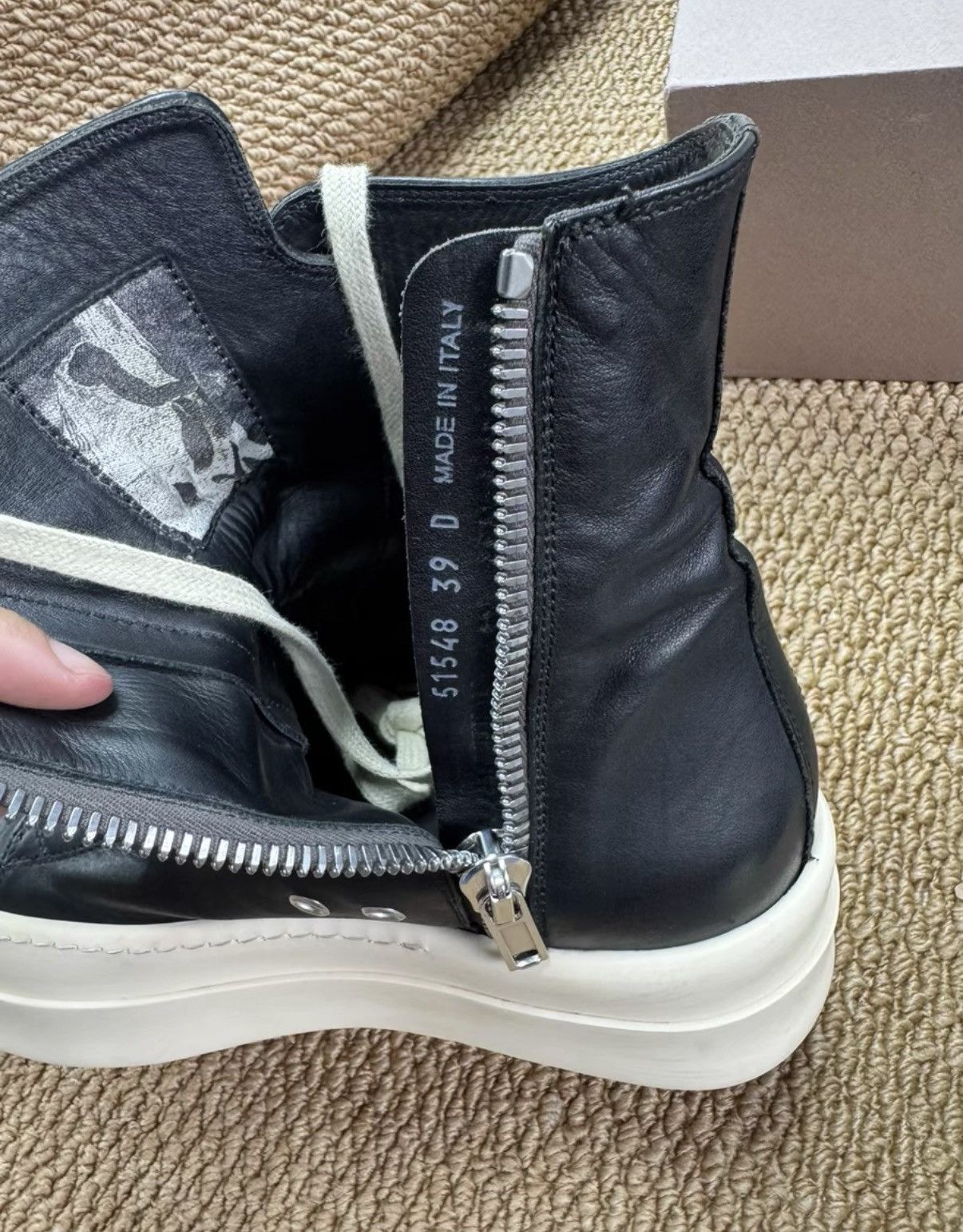 Rick Owens Rick Owens Main Line Luxor Leather Platform Sneakers K37 Size US 6.5 / EU 39-40 - 7 Thumbnail