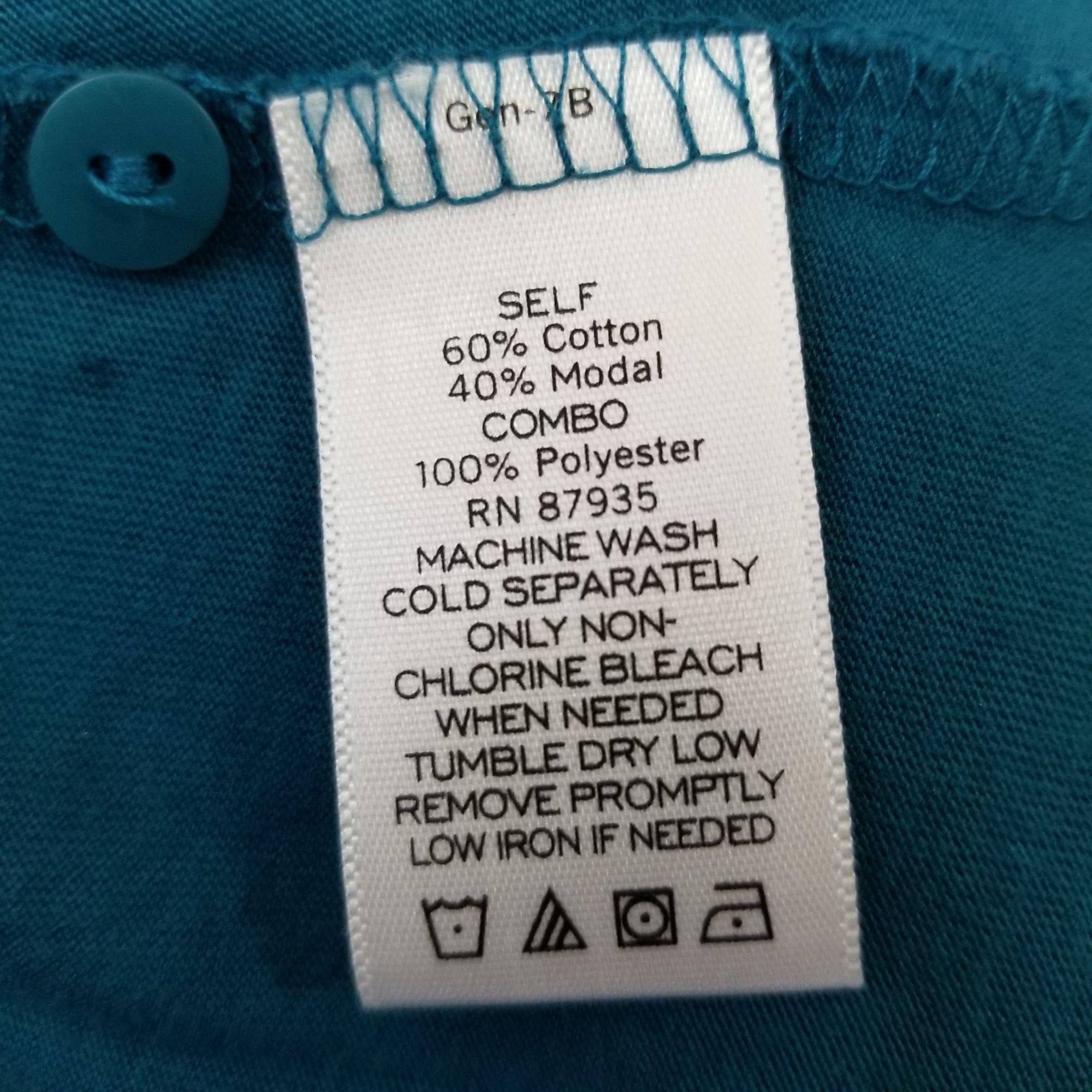 Other LOGO 14 Blue Shirt Top Tunic Long Sleeve Hi Low Pockets Stre Size XL / US 12-14 / IT 48-50 - 6 Thumbnail