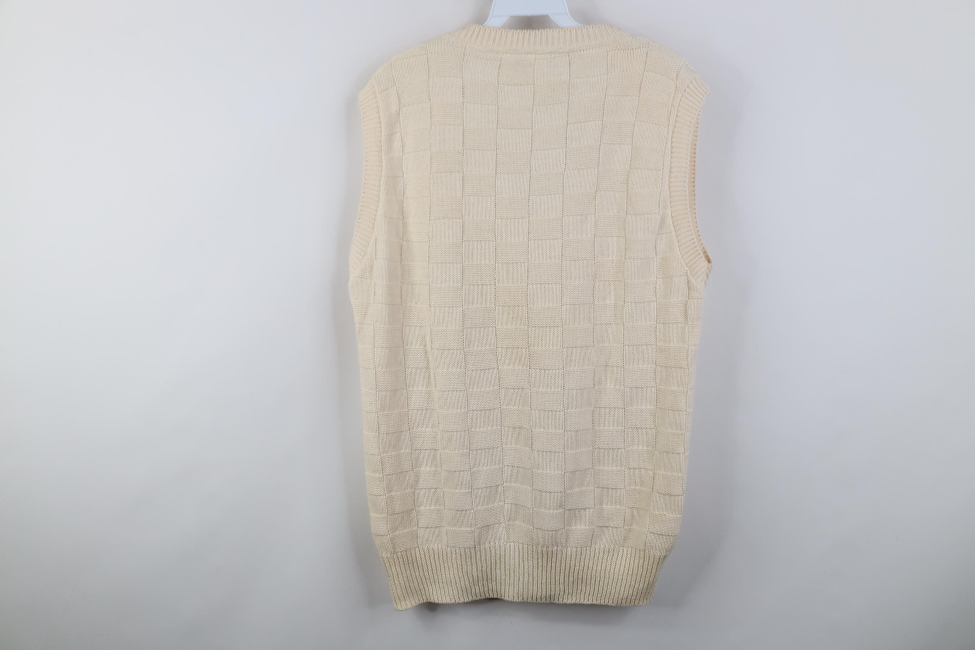 Vintage Vintage 90s Streetwear Cotton Weave Knit Sweater Vest USA Size US L / EU 52-54 / 3 - 10 Thumbnail