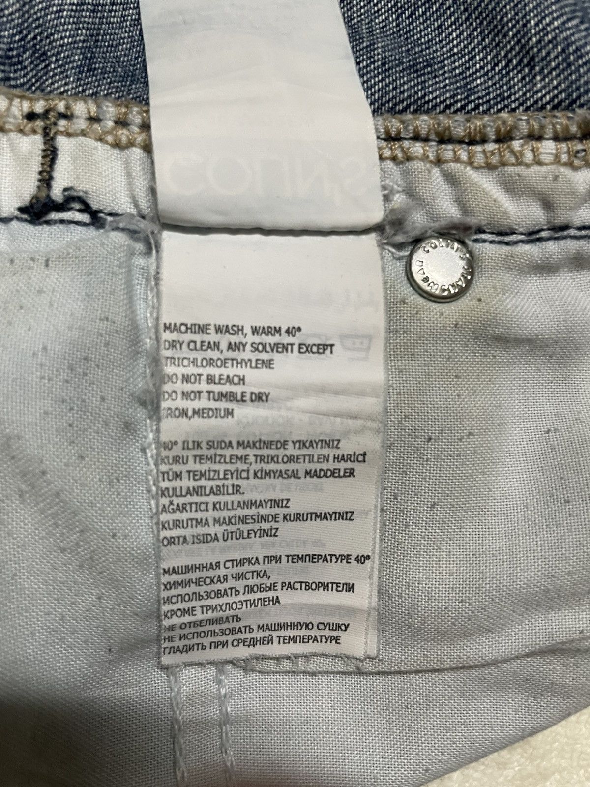 Japanese Brand Vintage Colin’s Distress Ripped Denim Jeans Size US 33 - 10 Thumbnail