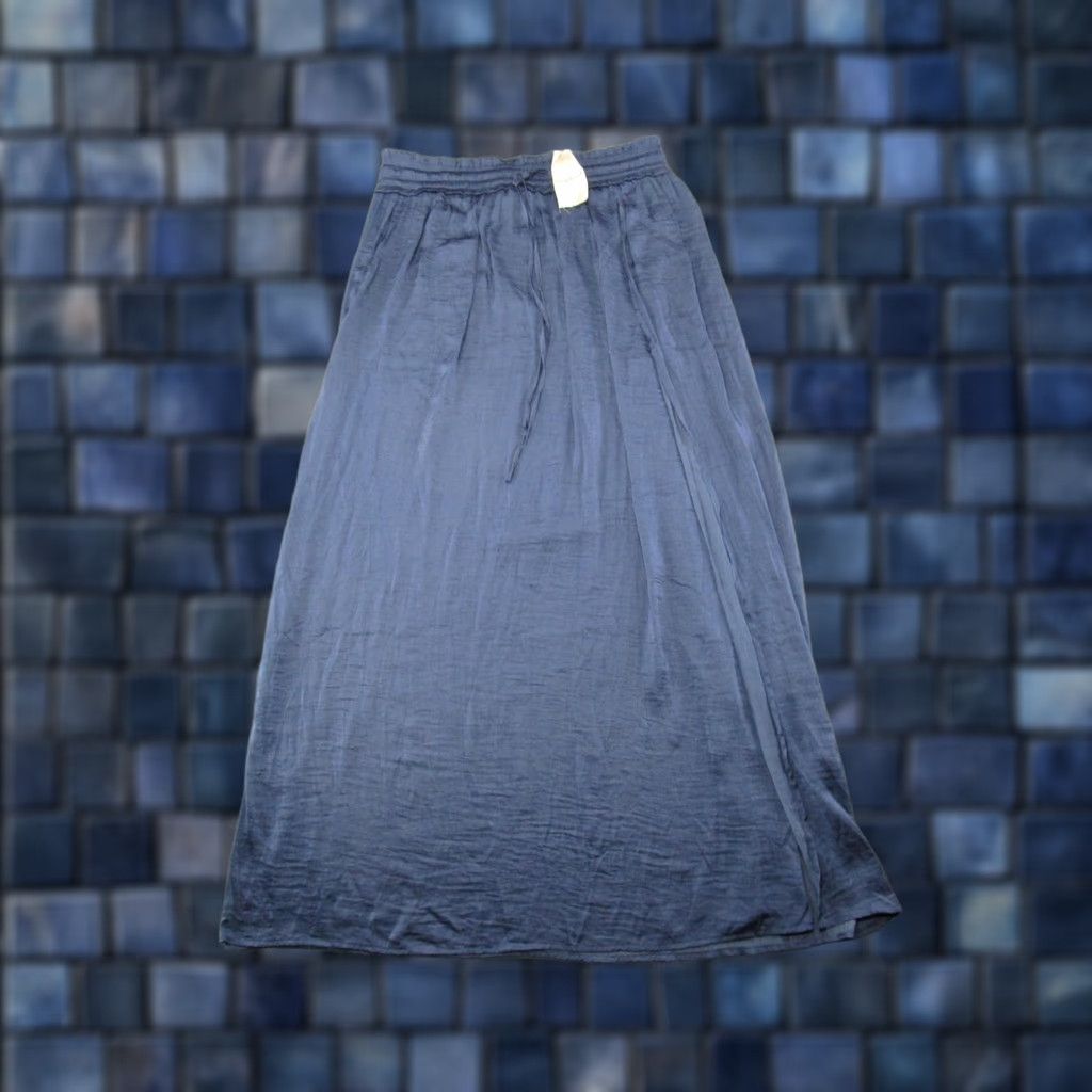 Vintage Hem & Thread Skirt A-Line Elastic Waist Maxi Boho Blues Animal Print Size L Womens Size 36" / US 14 / IT 50 - 1 Thumbnail